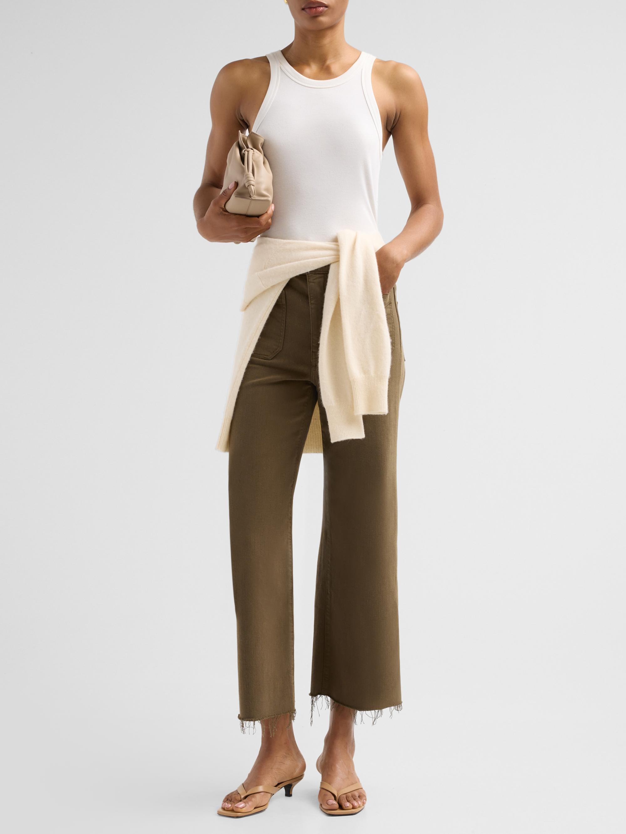 FRAME Women's The Anchor Crop Patch Pocket Jeans - Sagebrush | Thumbnail 2
