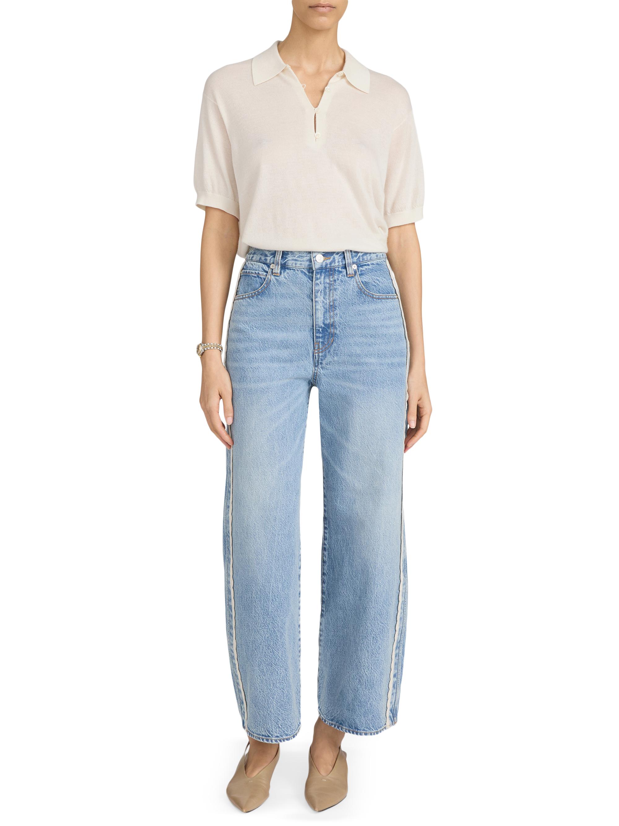 FRAME Women's The Crochet Bow Crop Jeans - Aura