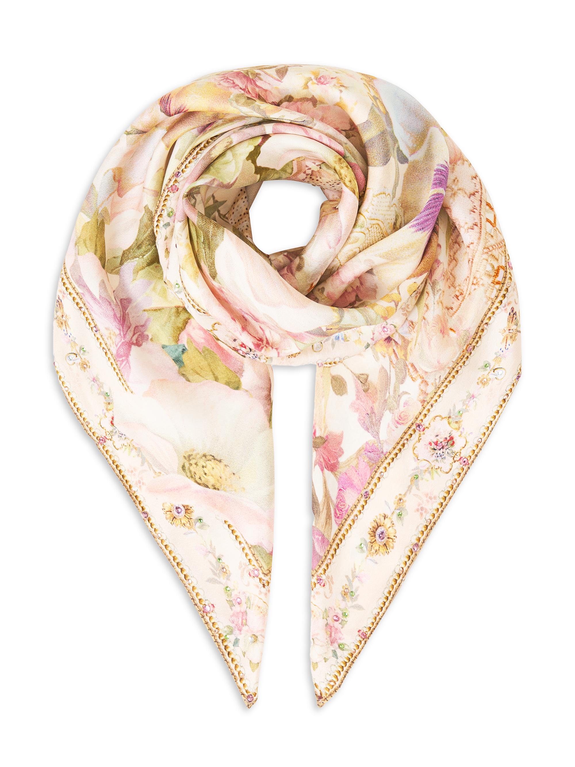 Camilla Large Embellished Silk Square Scarf | Saks Fifth Avenue display picture 3