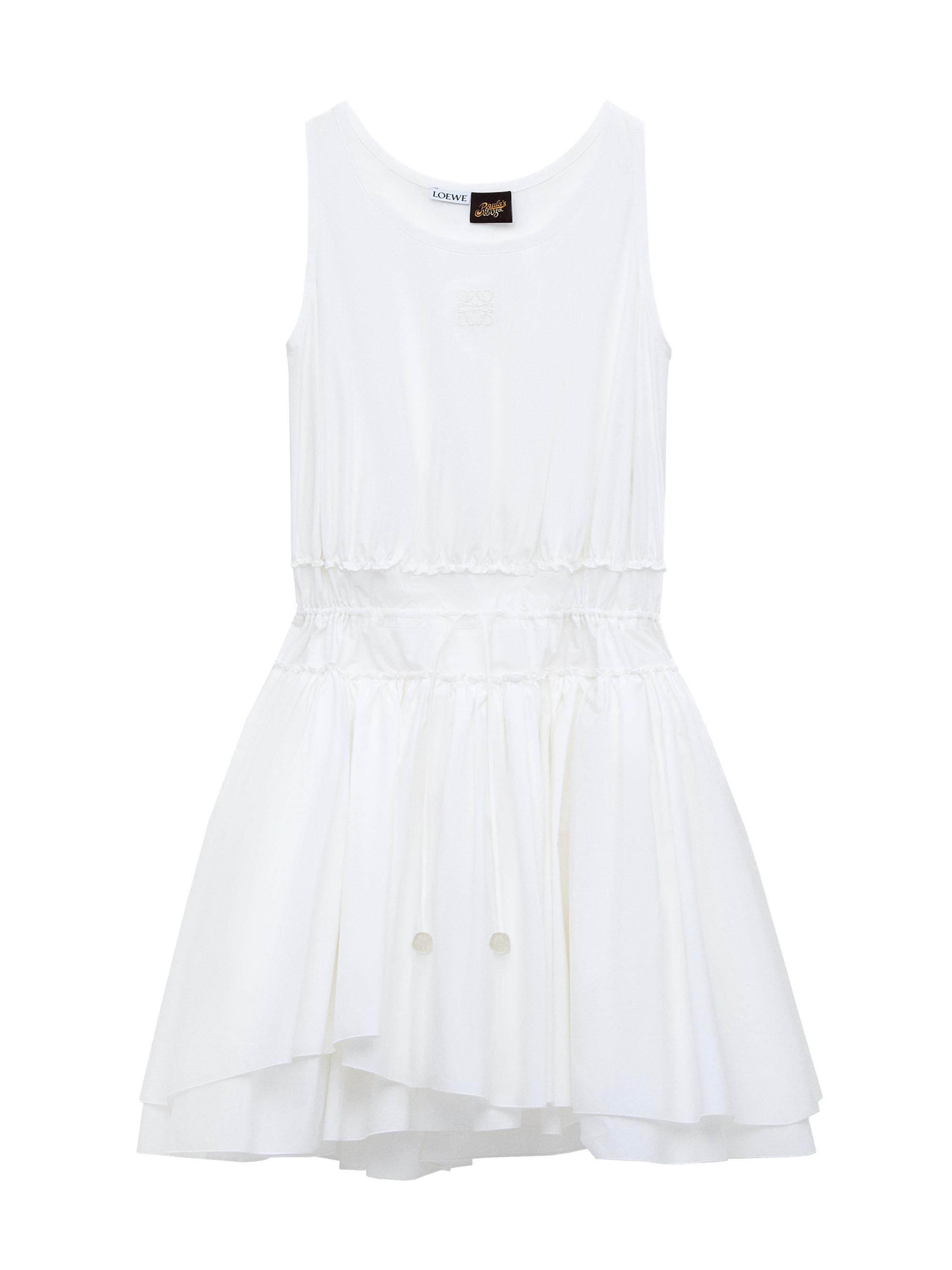 LOEWE Women's  x Paula's Ibiza Cotton Fit & Flare Minidress - White - Women's Clothing