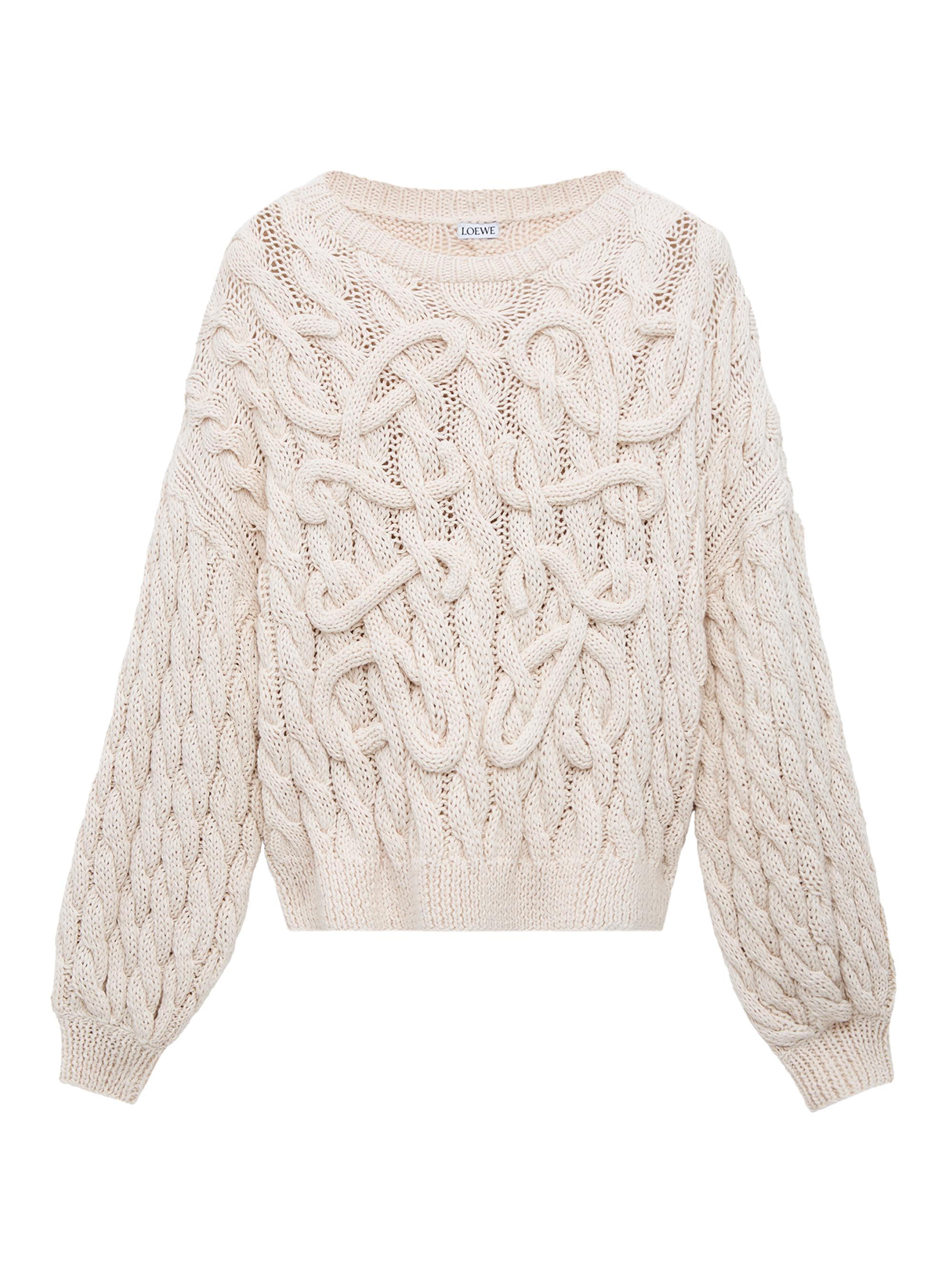LOEWE Women's  x Paula's Ibiza Anagram Cotton-Wool Sweater - Ecru