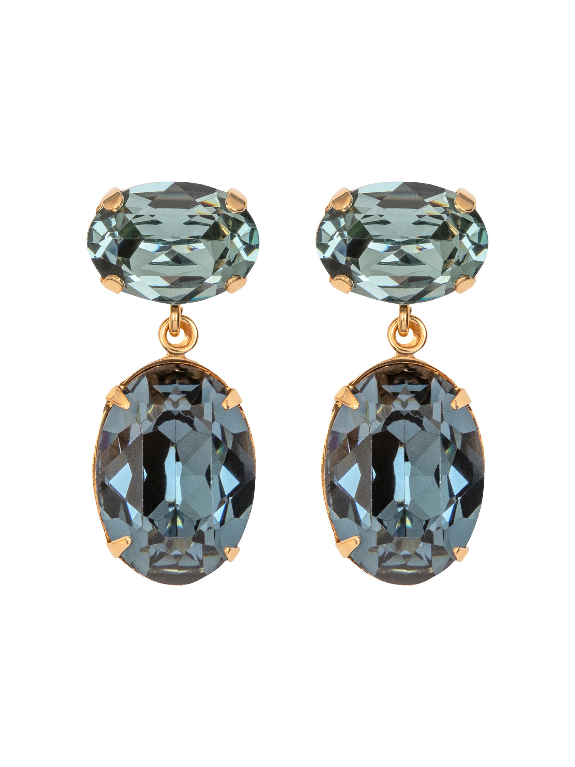 Jennifer Behr Women's Lenora 18K-Gold-Plated & Crystal Drop Earrings - Dark Blue