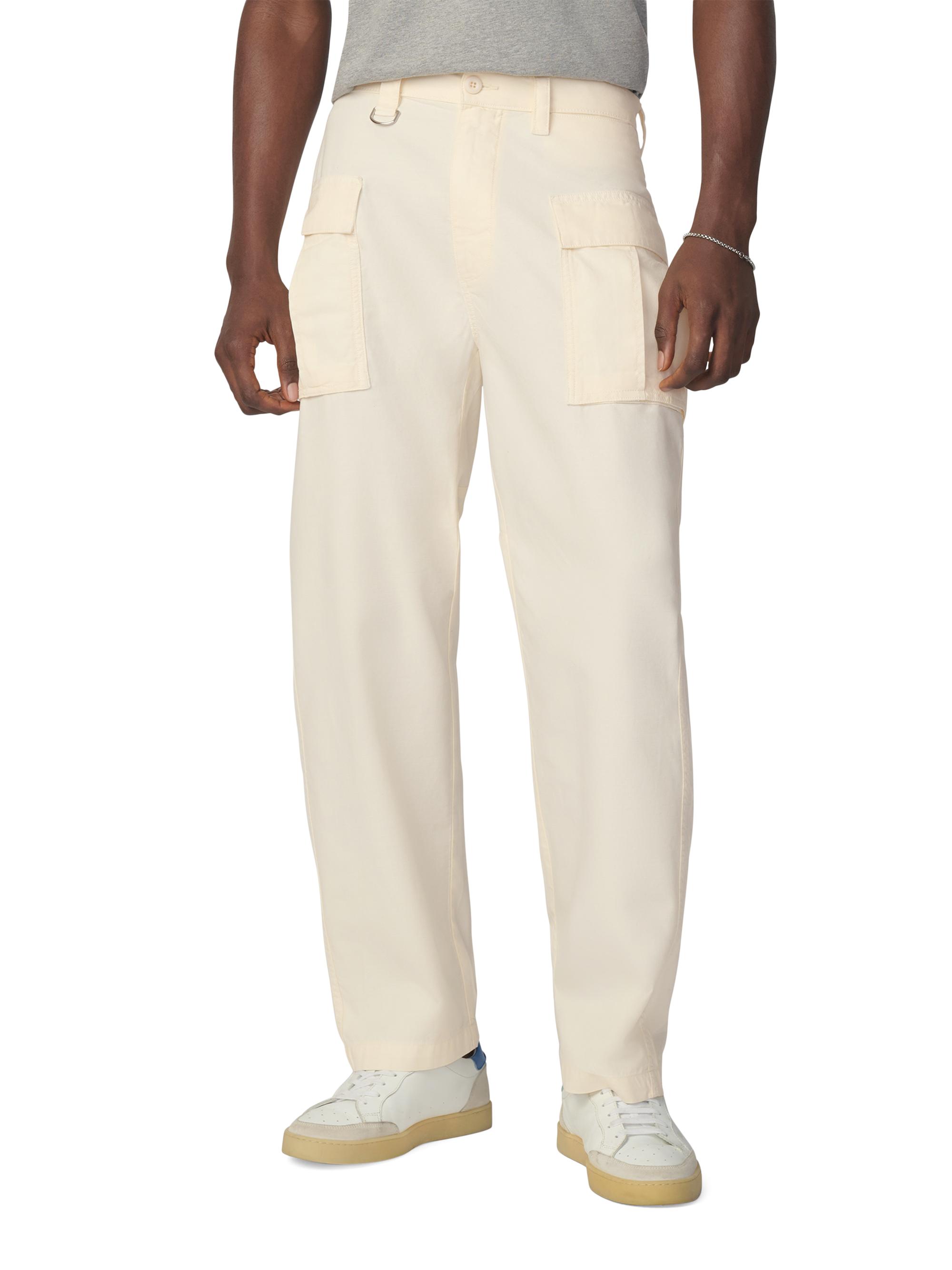 Joe's Jeans Men's Fatigue Cotton High-Rise Straight-Leg Cargo Pants - Egret
