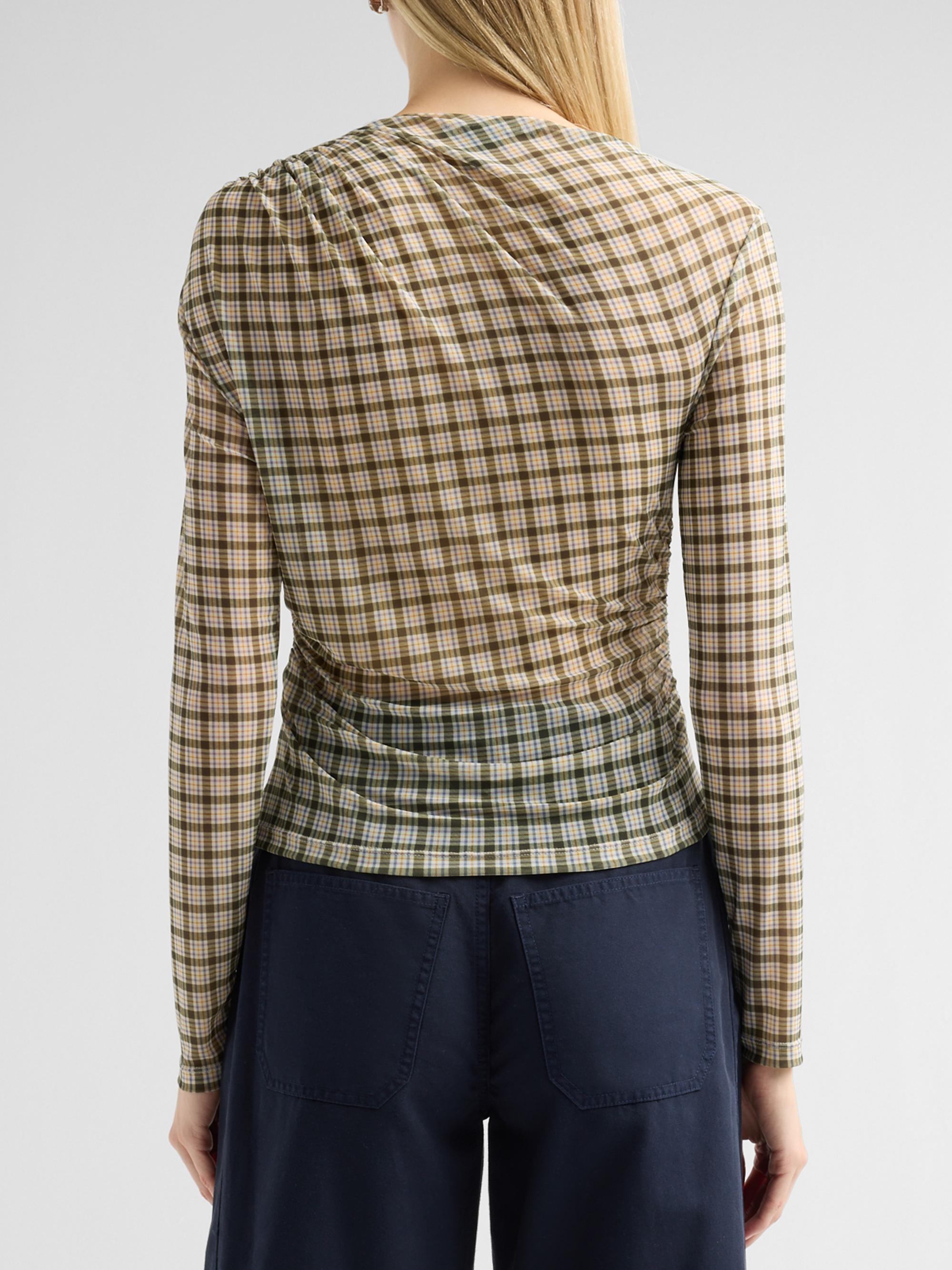 完売　RESURRECTION ウィメンズ パデット ニット Veronica Beard Nuvina Checked Draped Top | Saks Fifth Avenue
