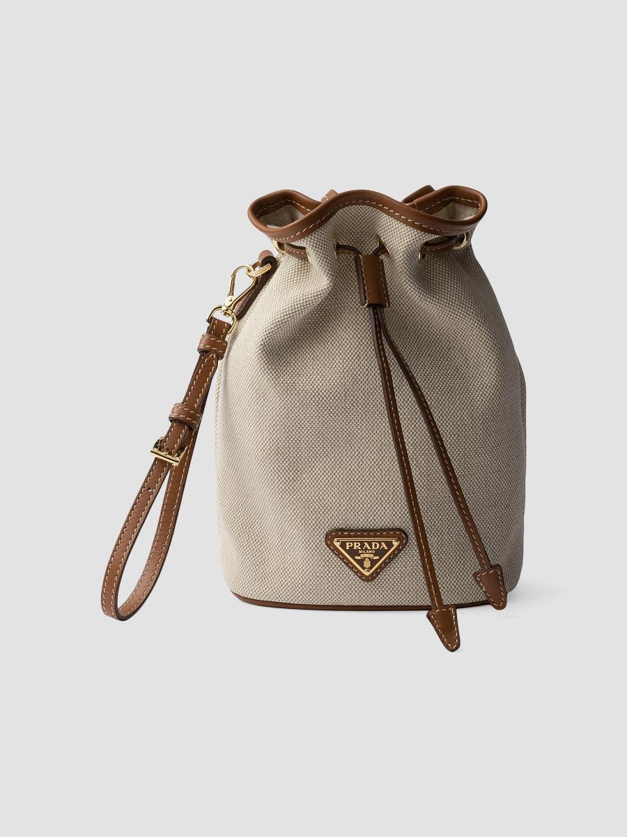 Prada Canvas and Leather Pouch | Saks Fifth Avenue