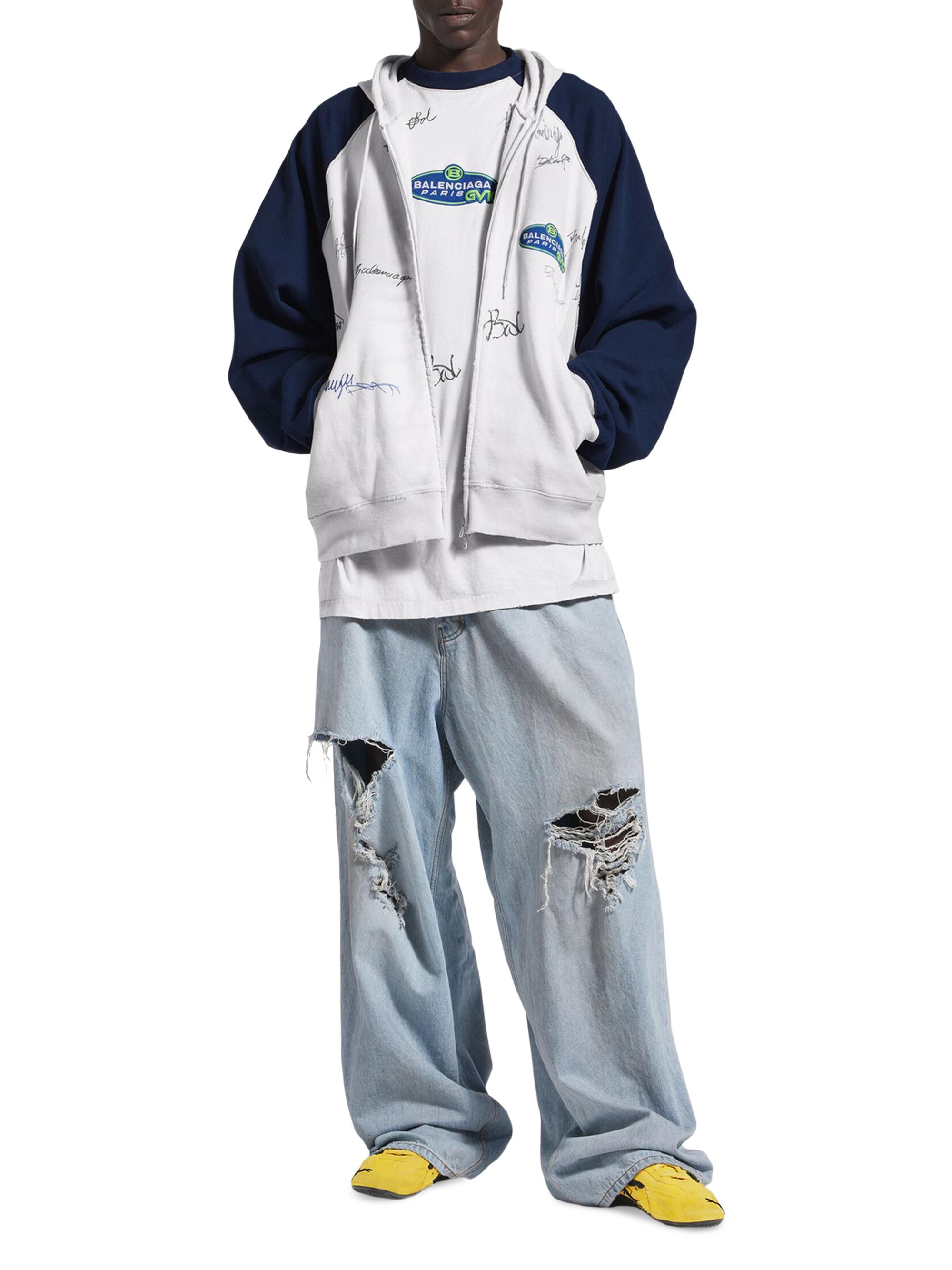 Balenciaga Banana Raglan Oversized Zip-Up Hoodie | Saks Fifth Avenue