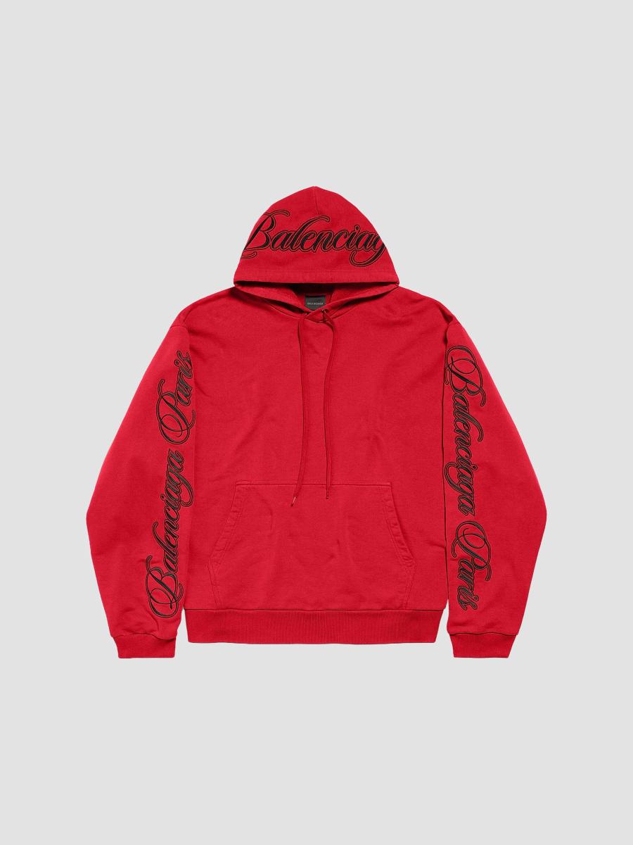 Balenciaga Cursive Oversized Hoodie | Saks Fifth Avenue