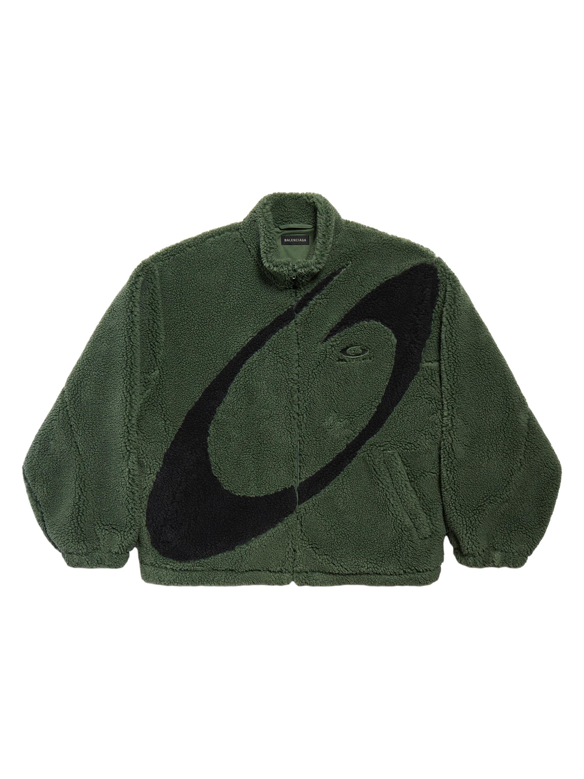 Balenciaga Men's Loop Sports Icon Zip-Up Jacket - Khaki