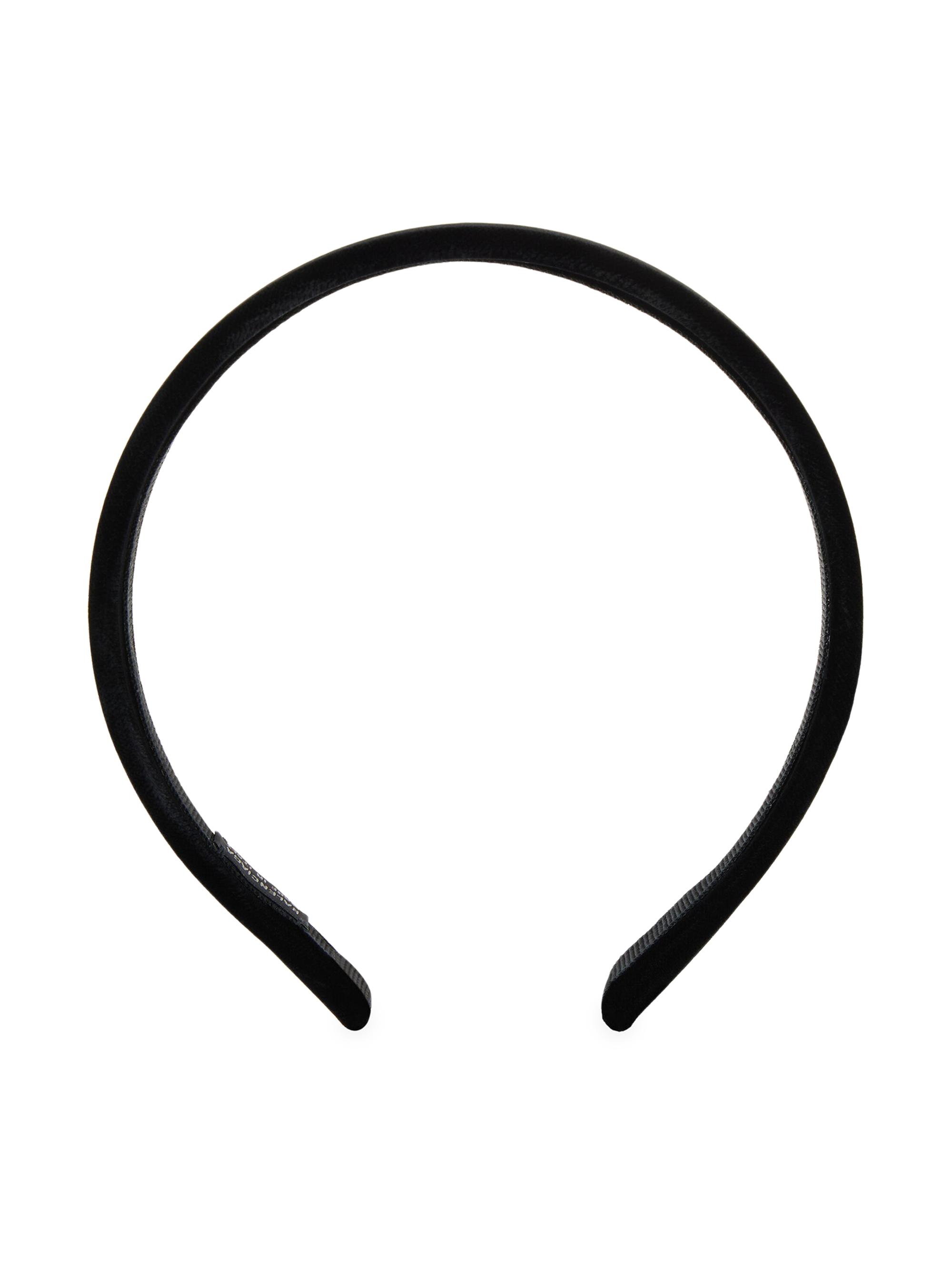 Balenciaga Women's Holli Flat Headband - Black Shiny Silver