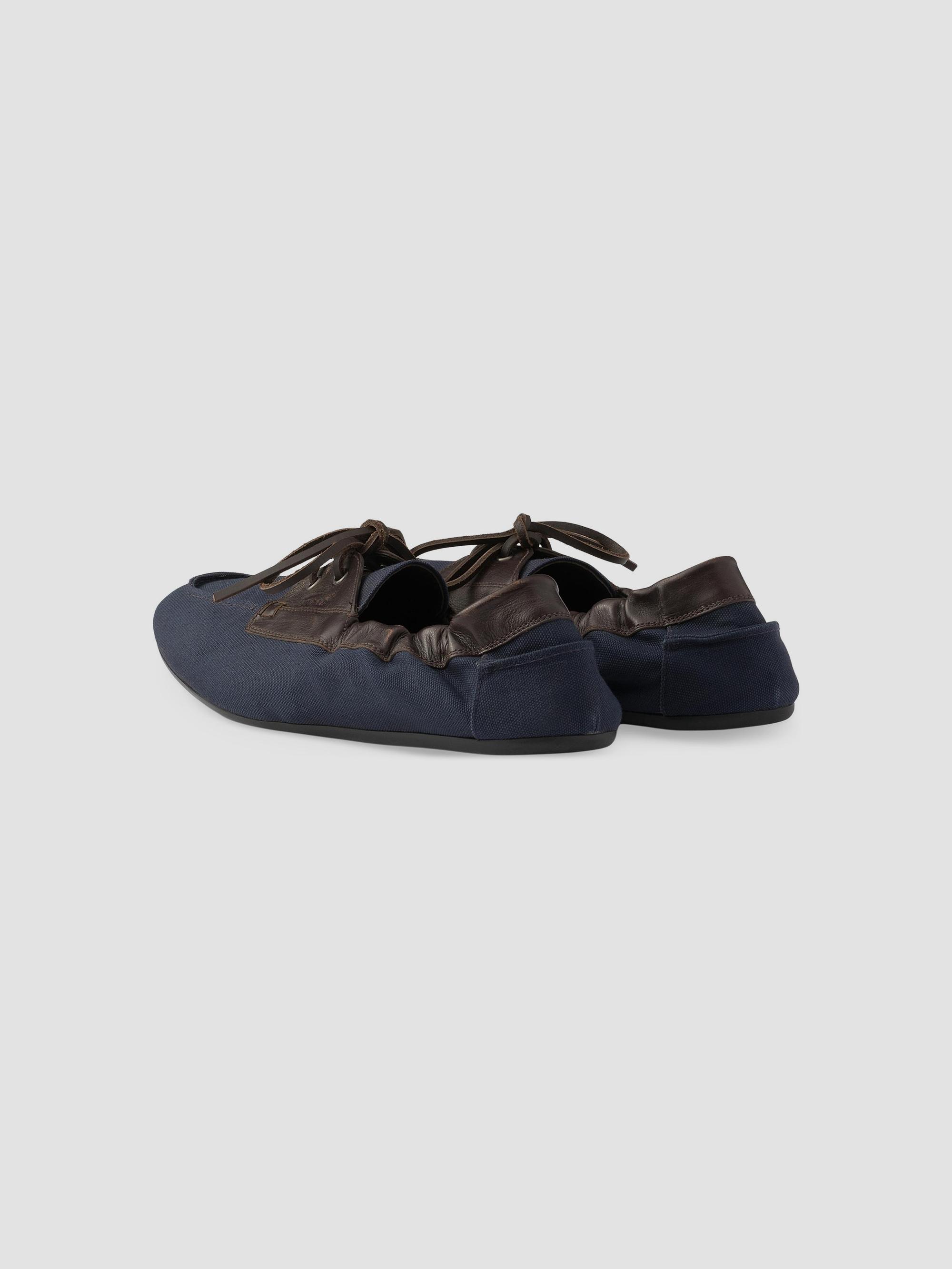 Prada Shuffle Aged Canvas and Leather Boat Shoes | Saks Fifth Avenue