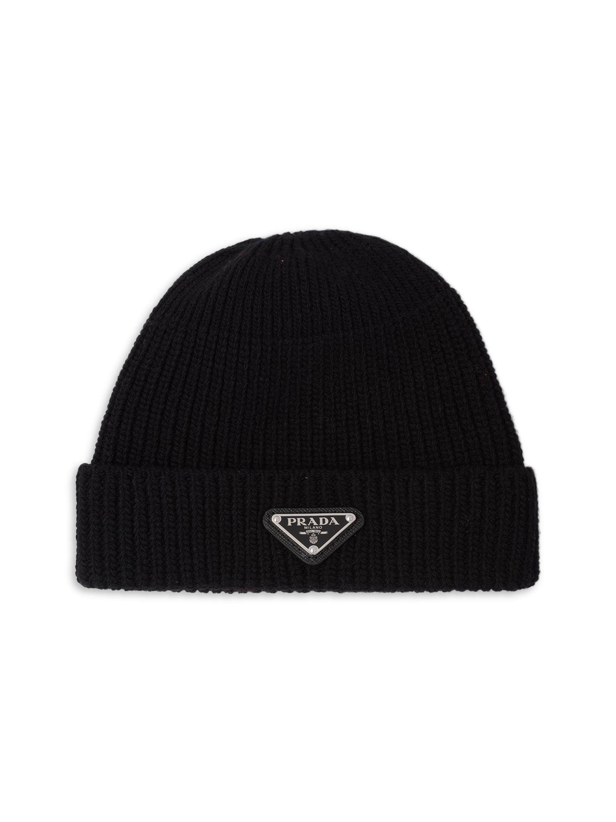 Prada Men's Wool and Cashmere Beanie - Black