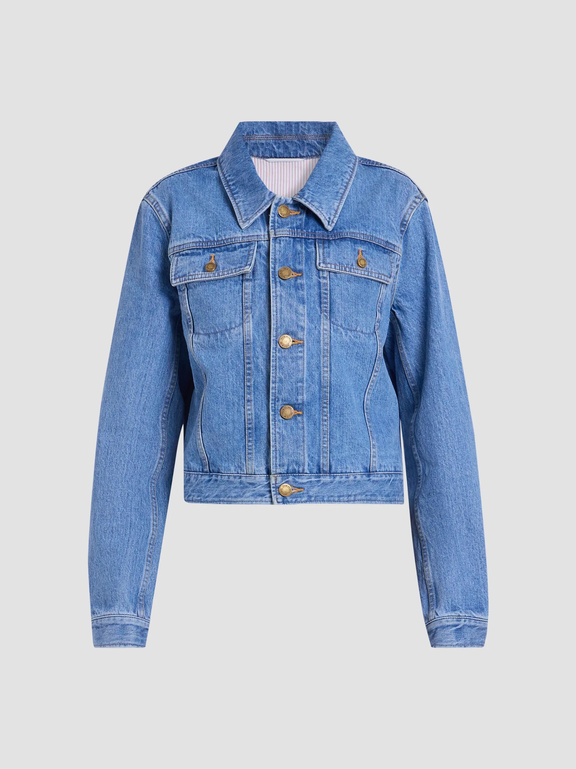 Versace Baroque Stone-Washed Denim Jacket | Saks Fifth Avenue