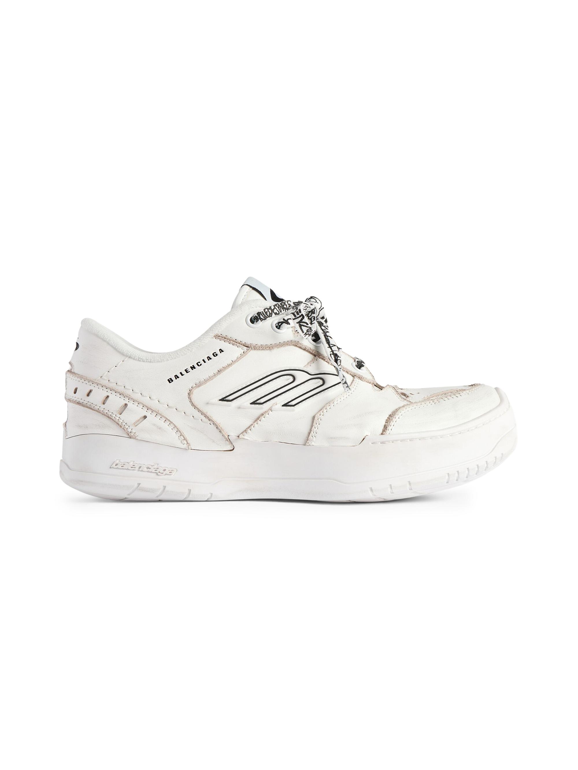 Balenciaga Women's Hamptons Platform Sneakers - White