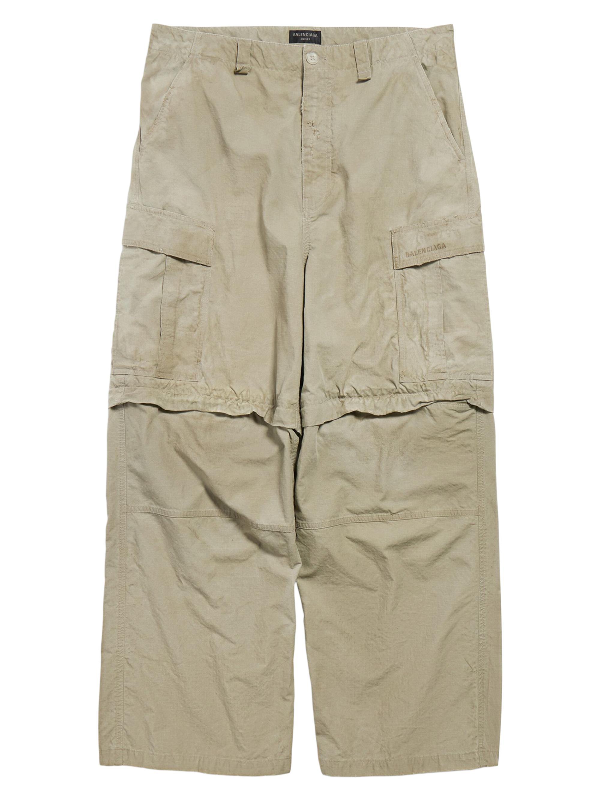 Balenciaga Men's Large Cargo Pants - Dark Beige