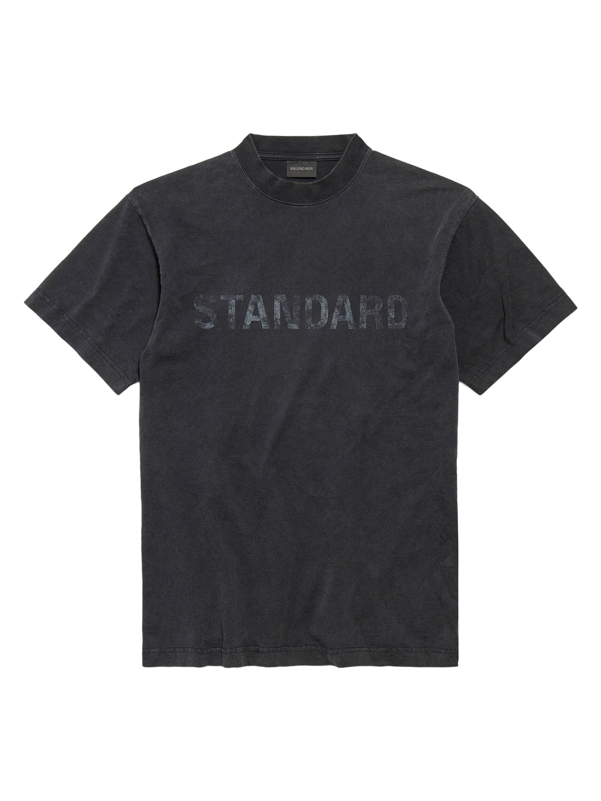 Balenciaga Men's Standard Regular Fit T-Shirt - Faded Black