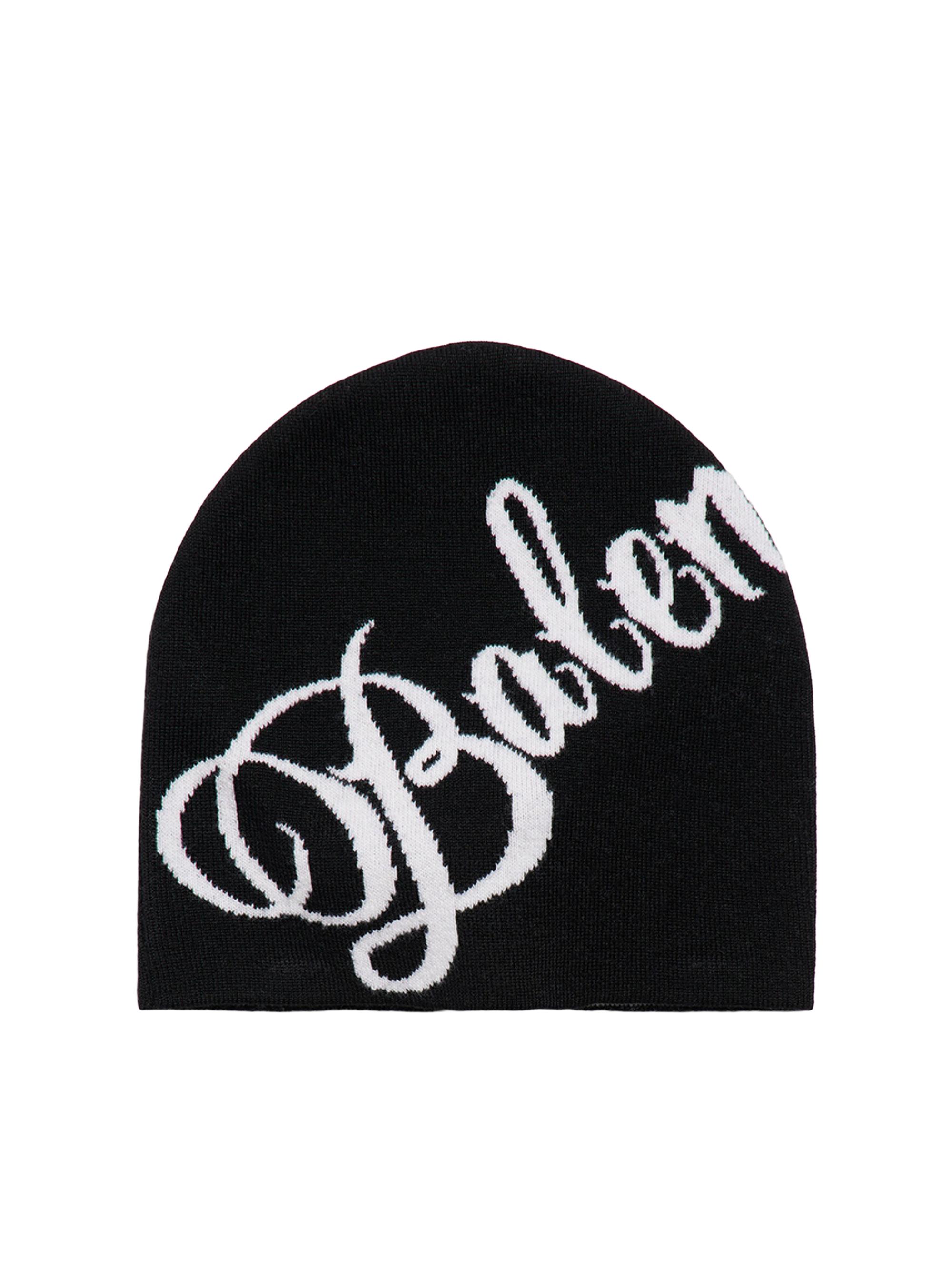 Balenciaga Men's Big B Beanie - Black White - Women's Accessories