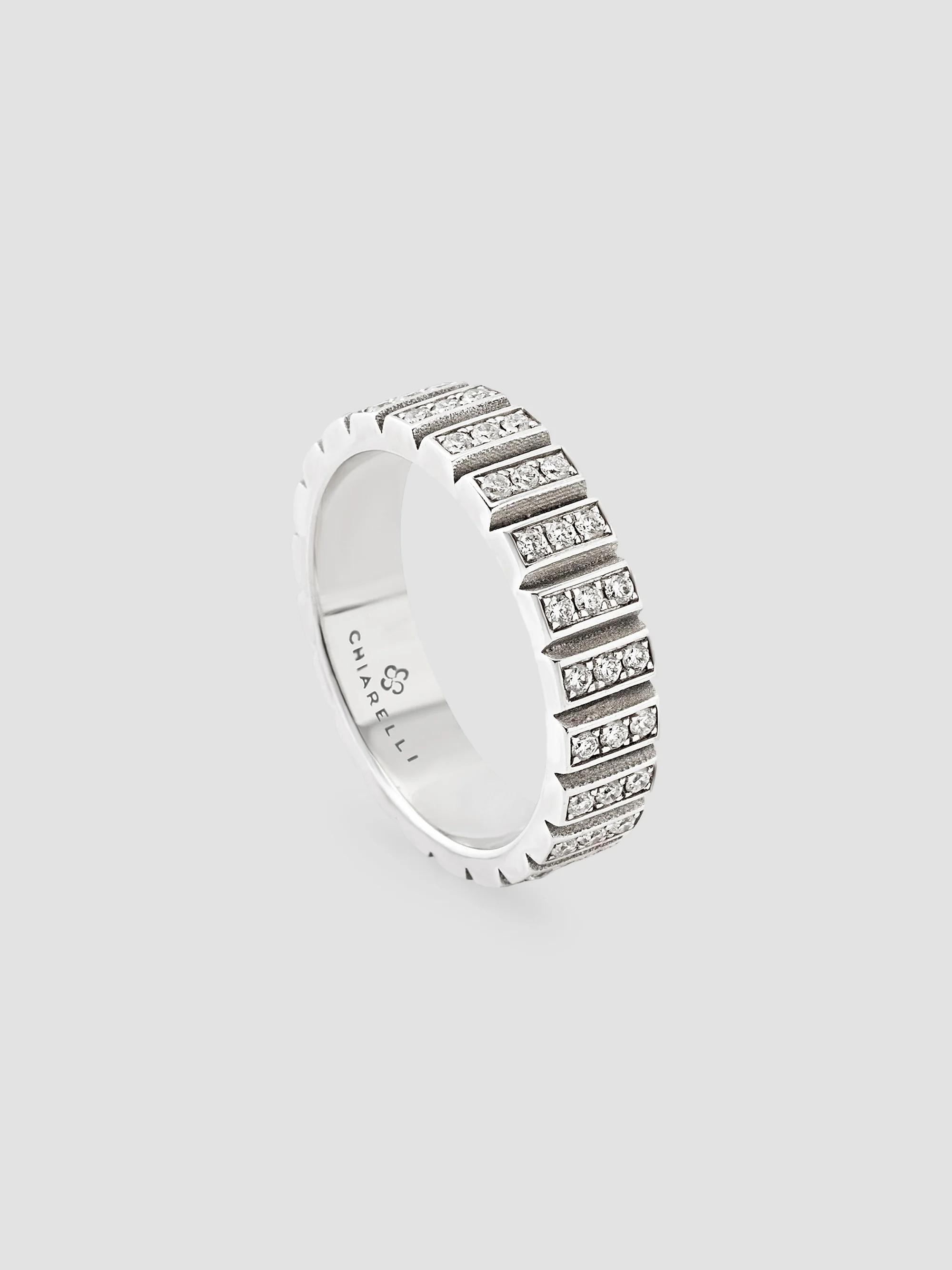 Chiarelli Milano Women's Riflessi 18K White Gold & 0.58 TCW Diamond Ring - White Gold - Size 7