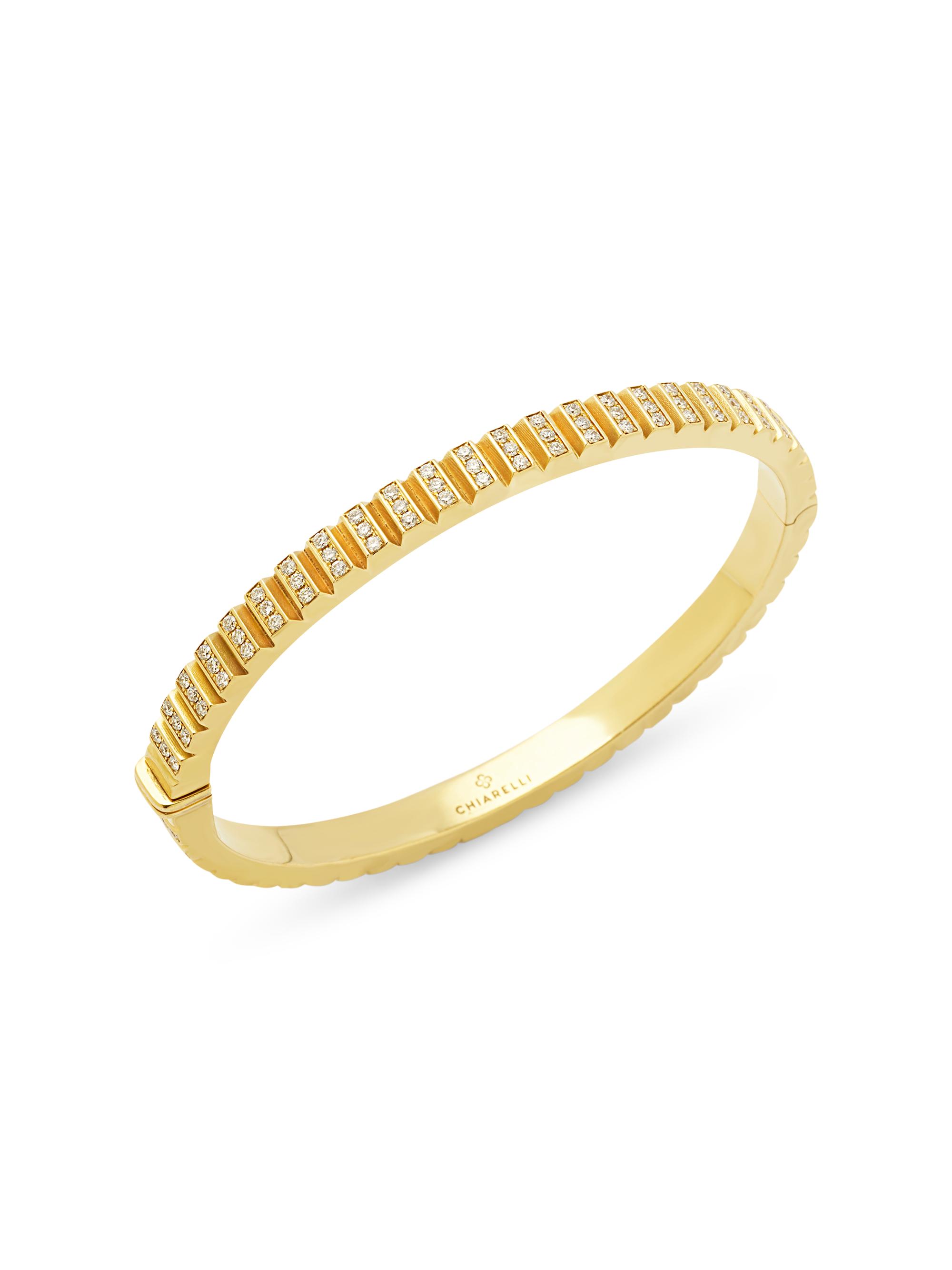 Chiarelli Milano Women's Riflessi 18K Yellow Gold & 1.45 TCW Diamond Bangle - Yellow Gold
