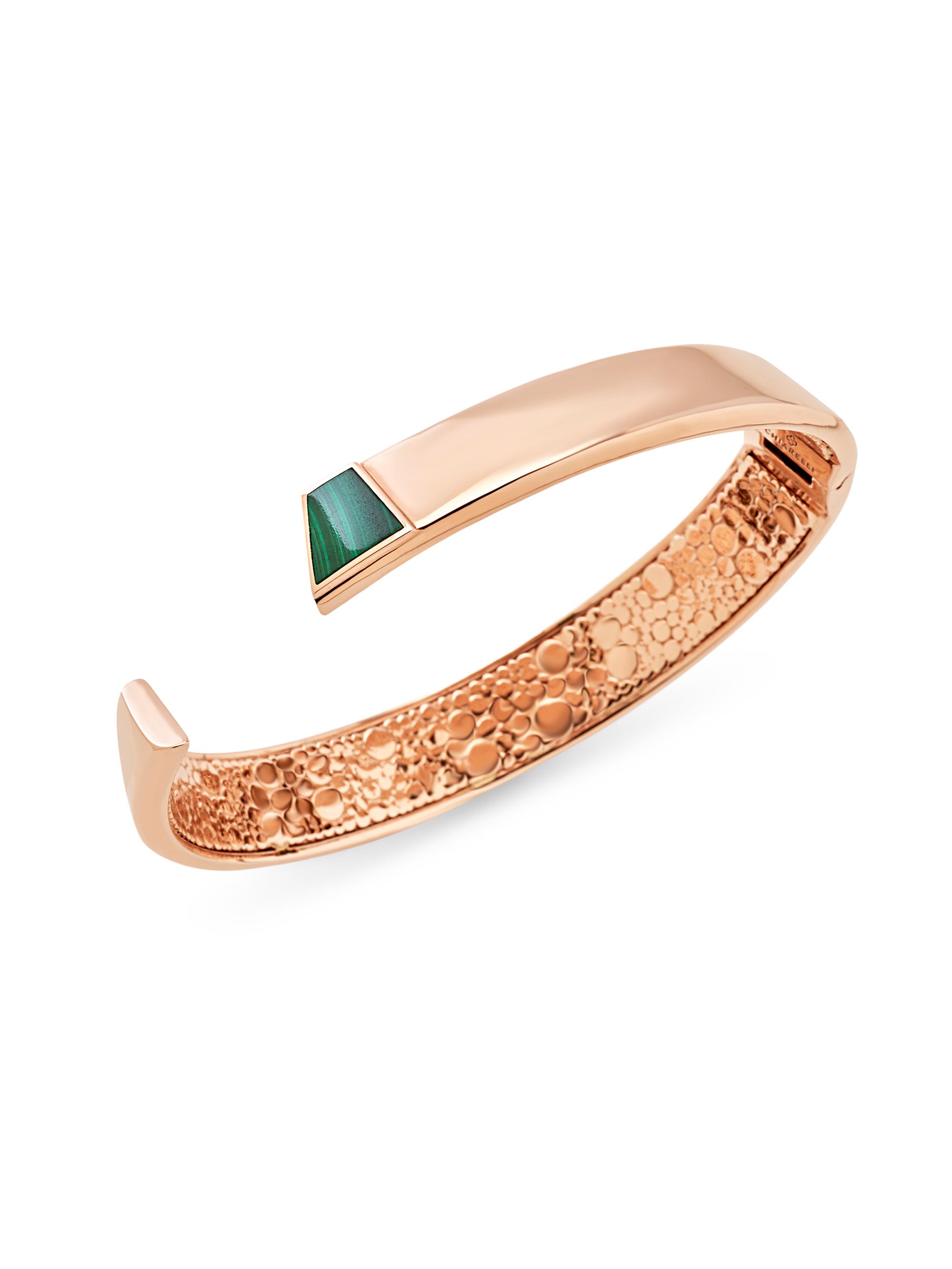 Chiarelli Milano Women's Volumi 18K Rose Gold & Malachite Cuff - Rose Gold
