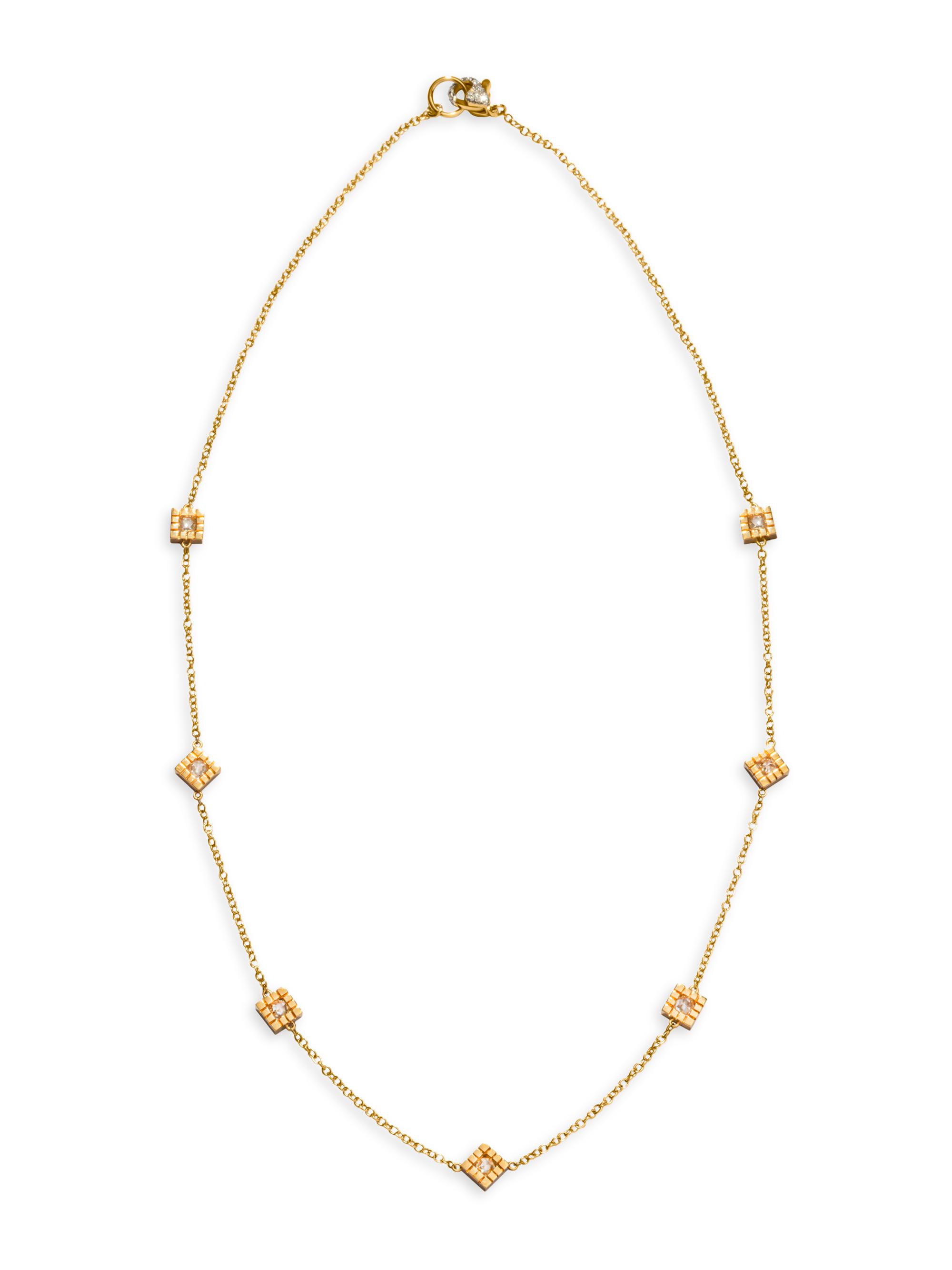 Chiarelli Milano Women's Riflessi Two-Tone 18K Gold & 0.82 TCW Diamond Station Necklace - Yellow Gold
