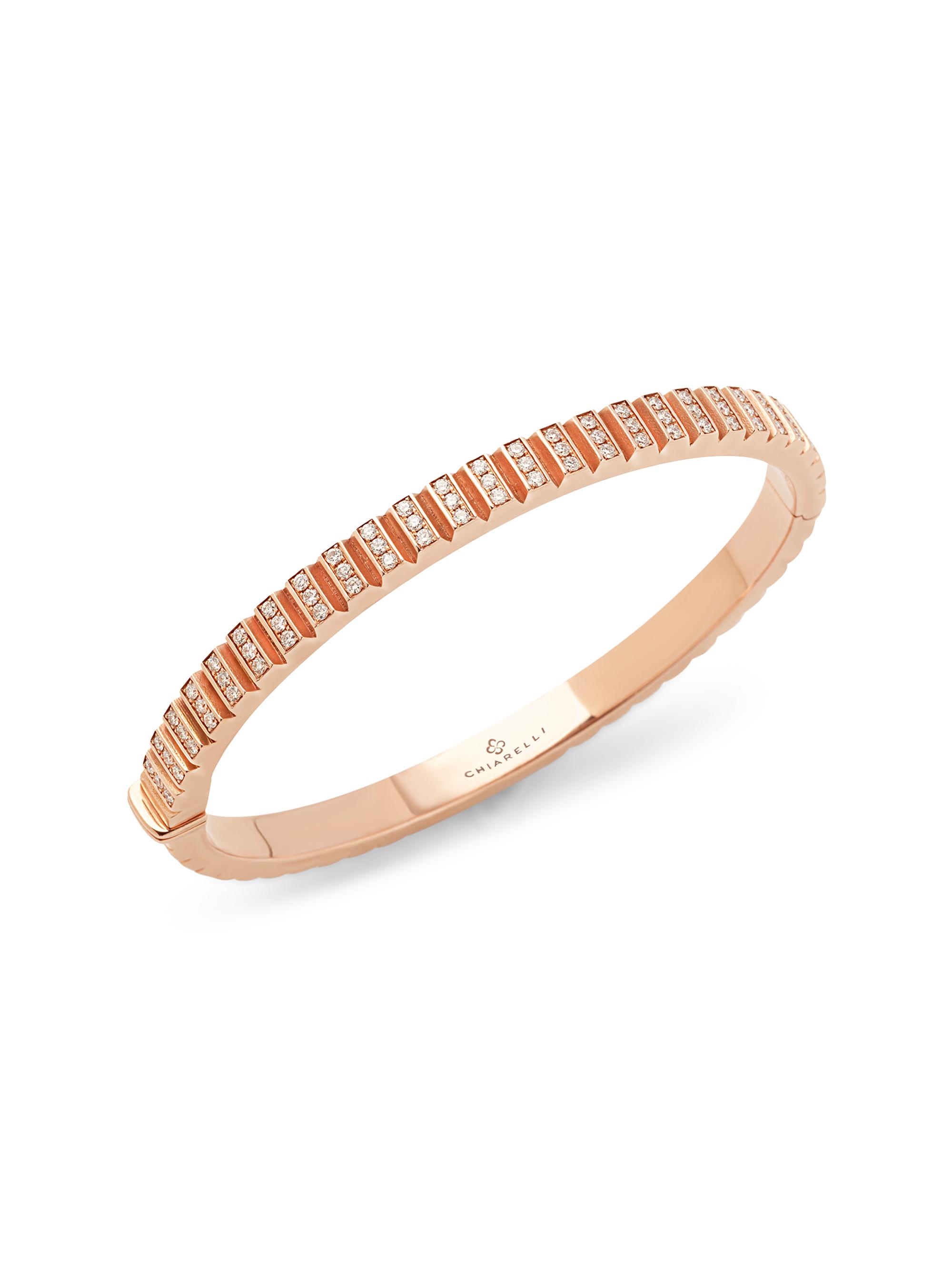 Chiarelli Milano Women's Riflessi 18K Rose Gold & 1.45 TCW Diamond Bangle - Rose Gold