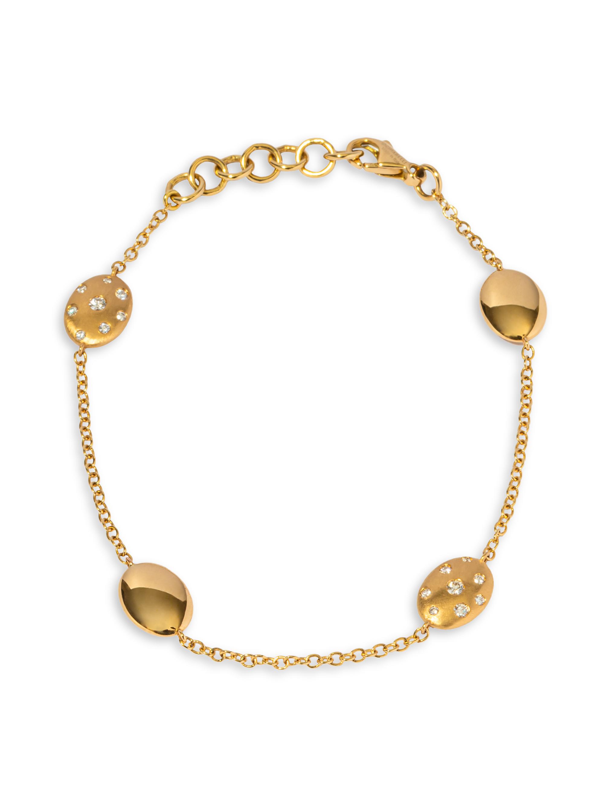 Chiarelli Milano Women's Ulivo 18K Yellow Gold & 0.34 TCW Diamond Station Bracelet - Yellow Gold
