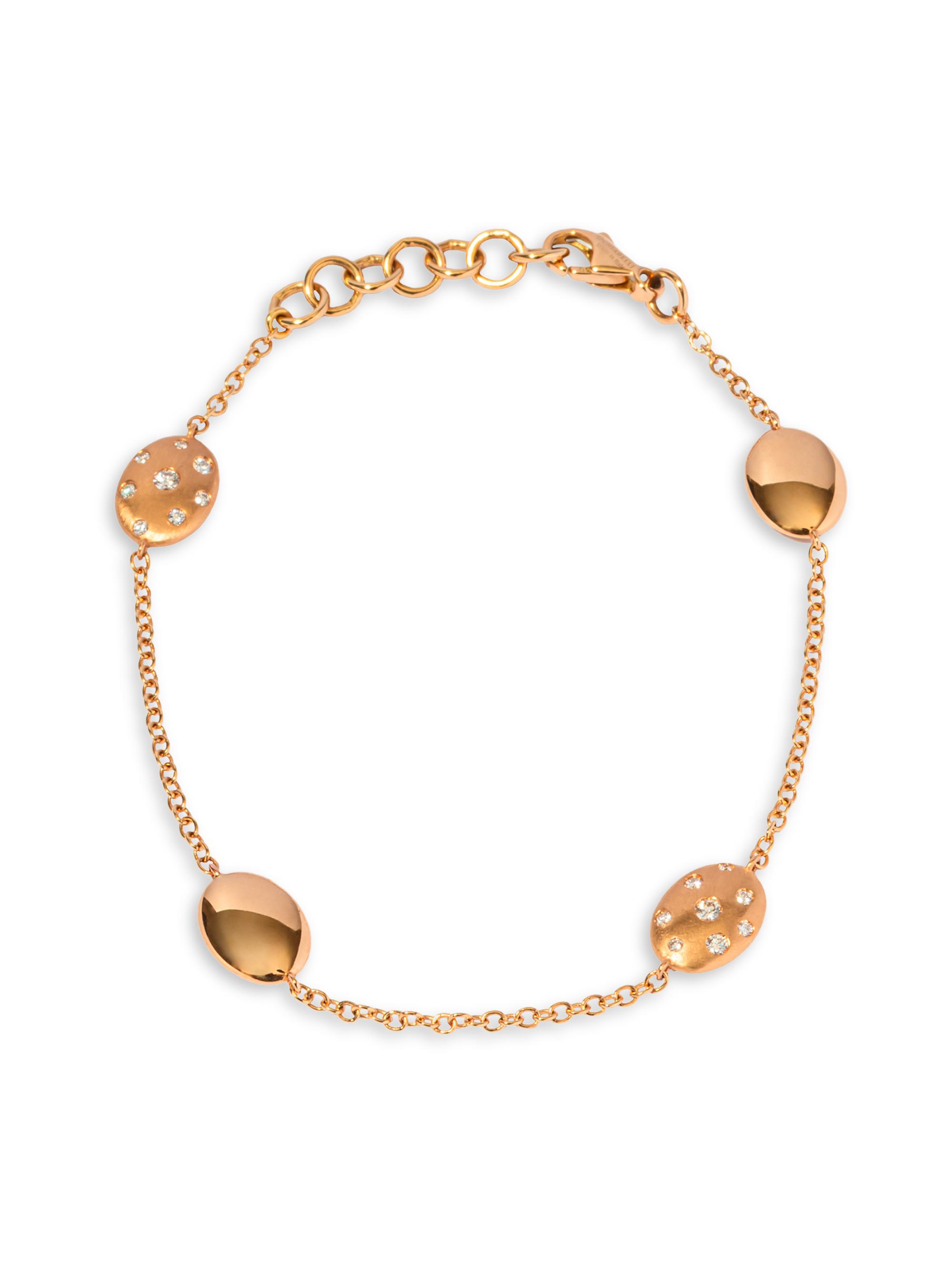 Chiarelli Milano Women's Ulivo 18K Rose Gold & 0.34 TCW Diamond Station Bracelet - Rose Gold