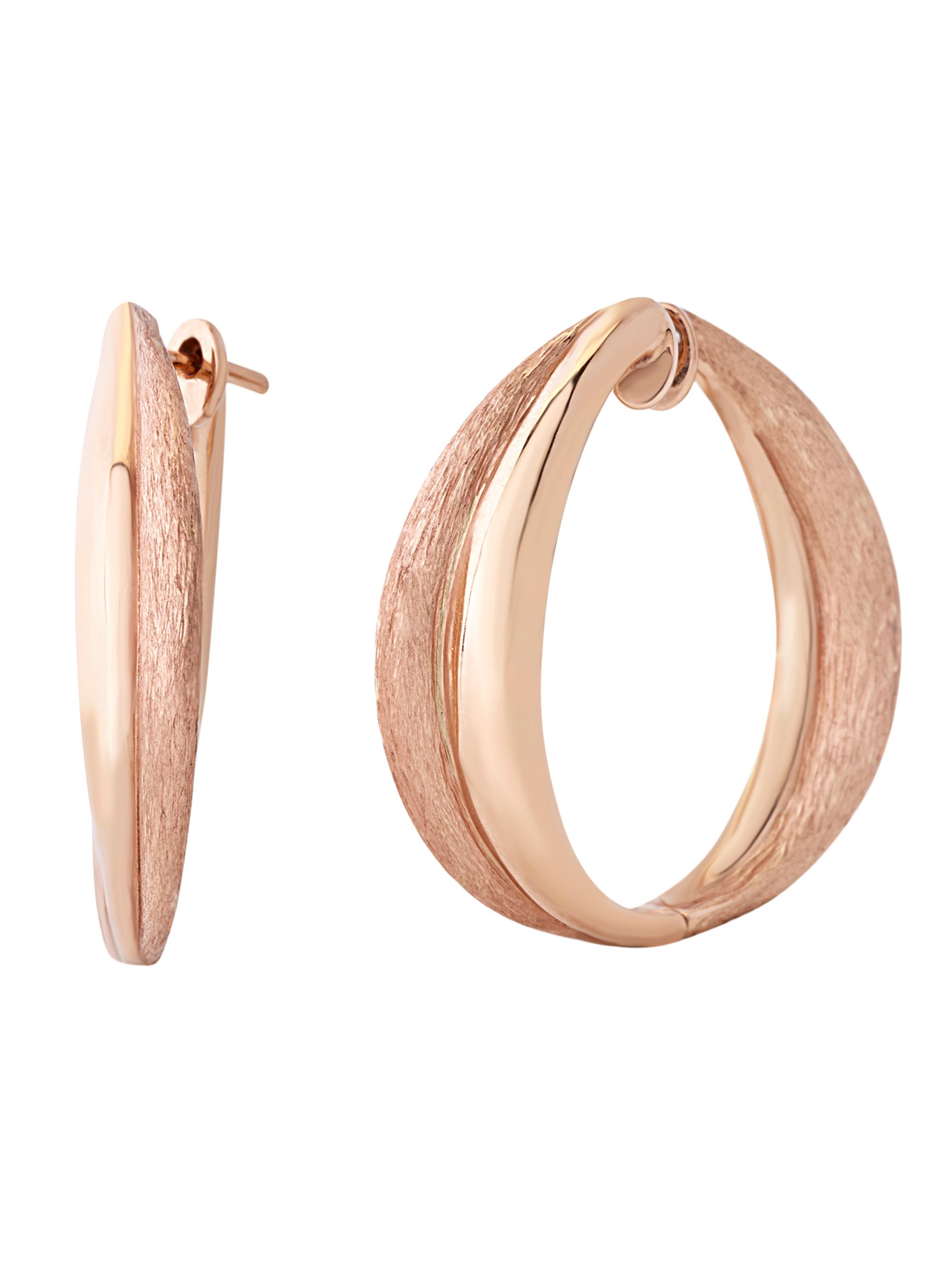 Chiarelli Milano Women's Ulivo 18K Rose Gold Hoop Earrings - Rose Gold
