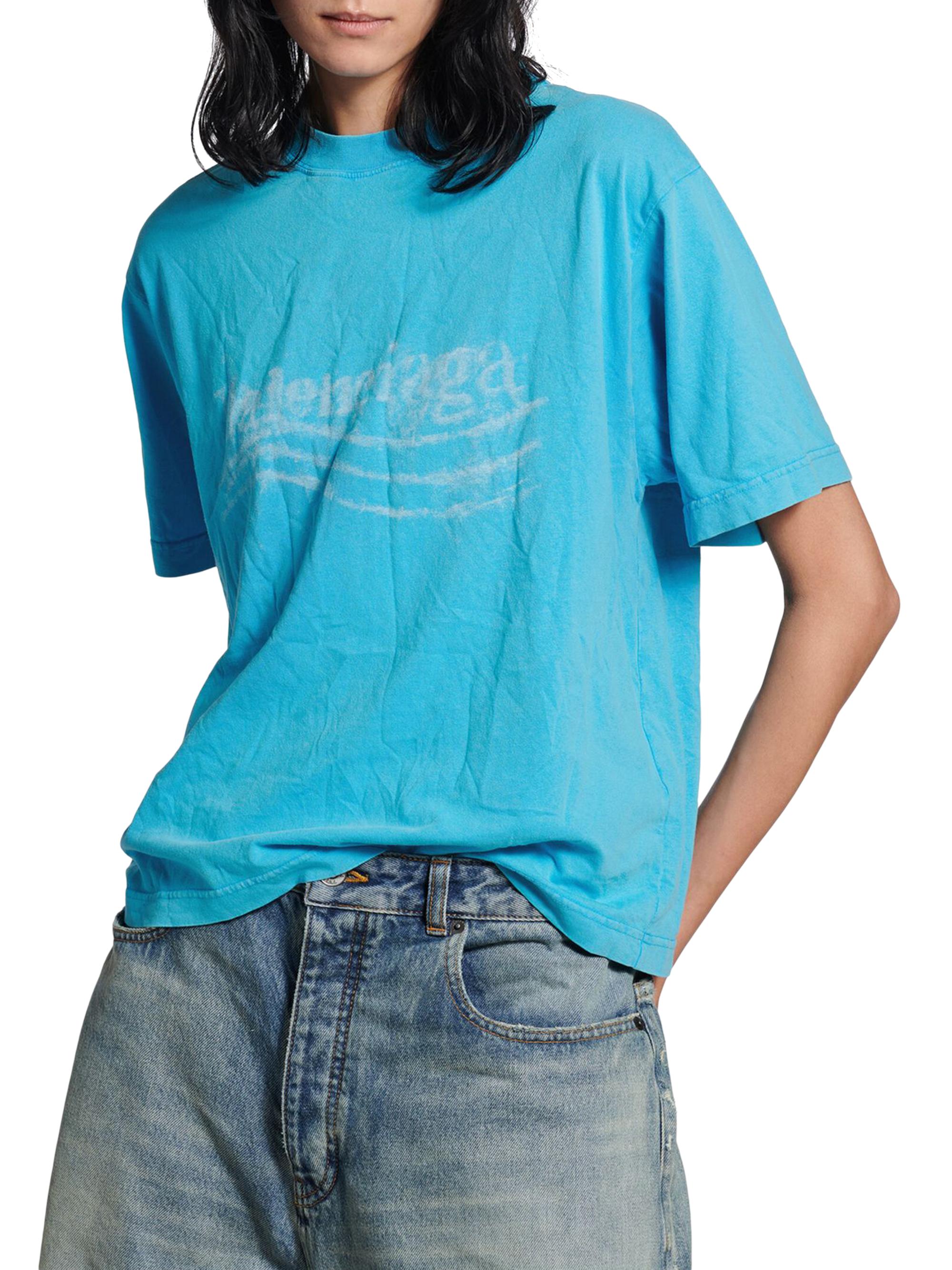 Balenciaga Washed Crayon Political Medium Fit T-Shirt | Saks Fifth