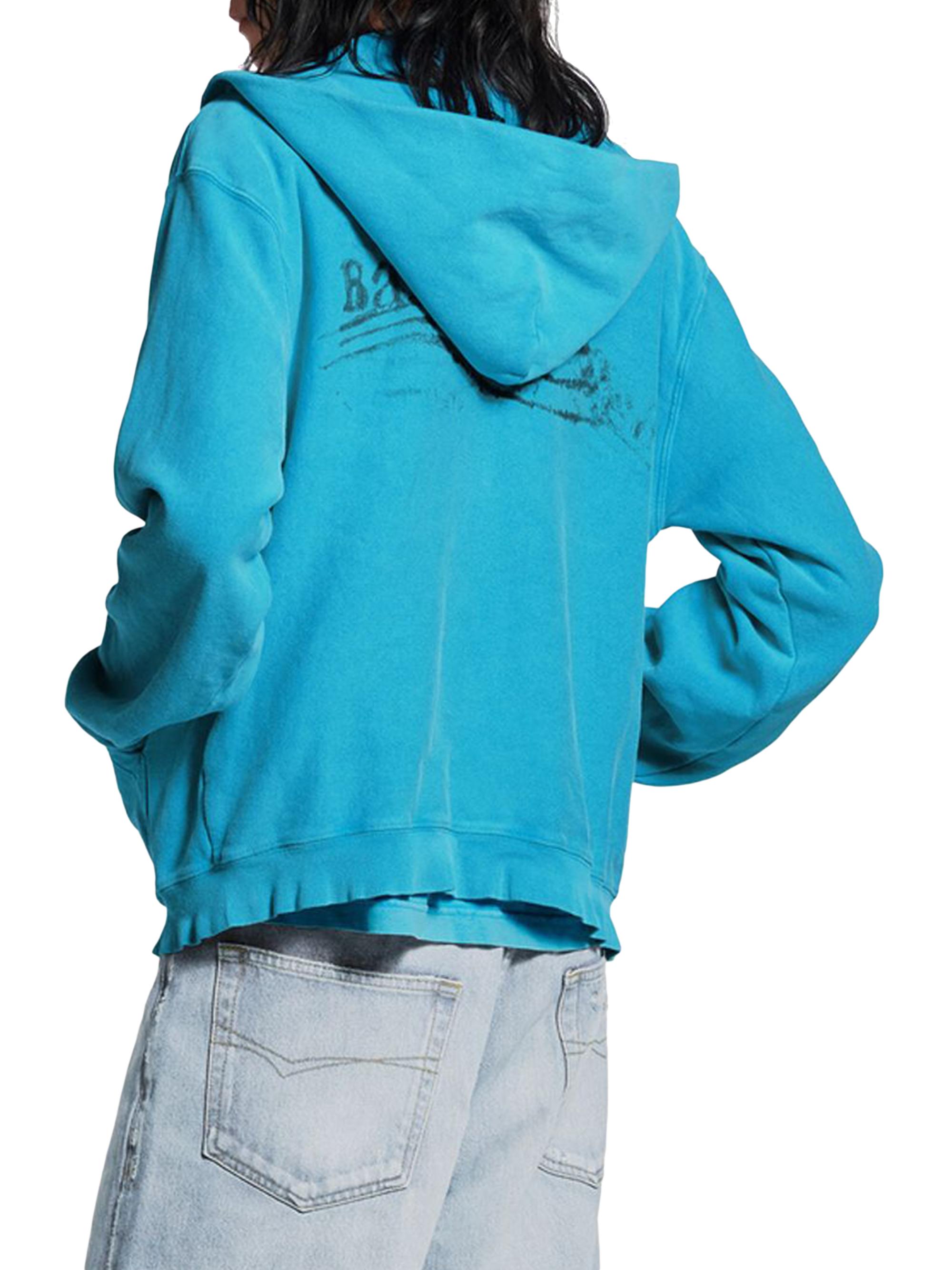 Balenciaga Washed Crayon Political Zip-Up Regular Fit Hoodie