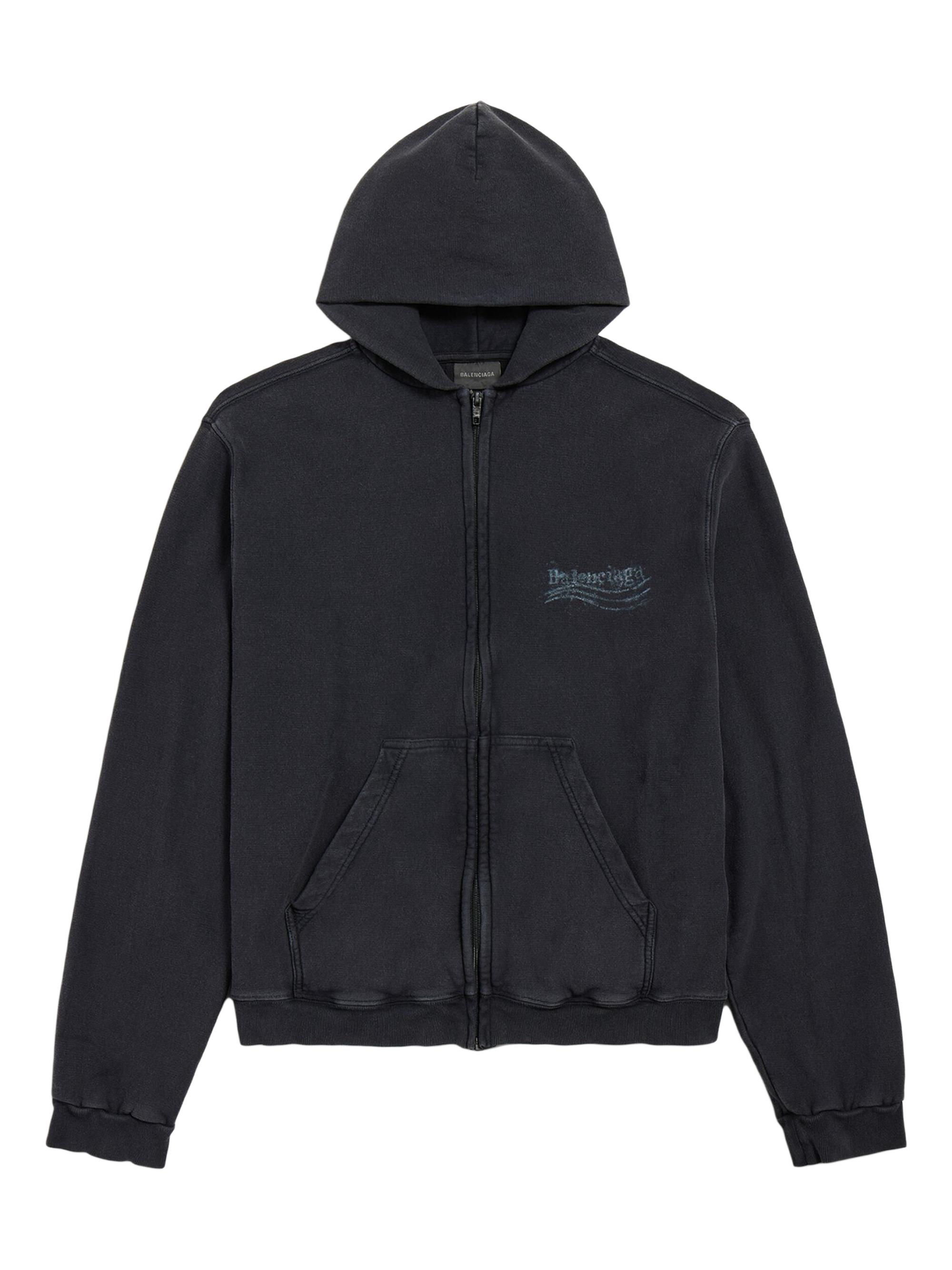 Balenciaga Unity Sports Icon Scarf Zip-Up Oversized Hoodie | Saks