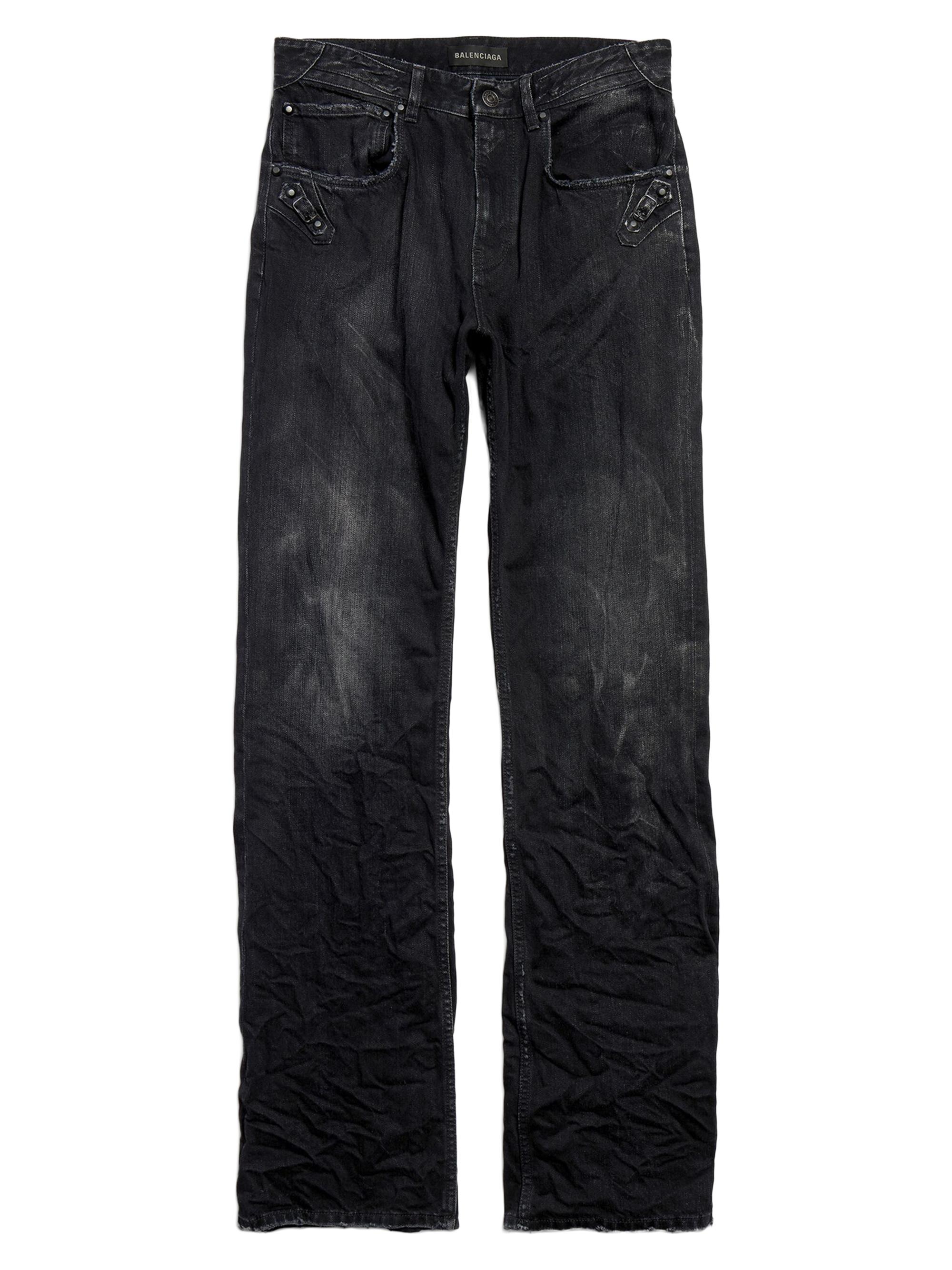 Balenciaga Women's City Straight Jeans - Black