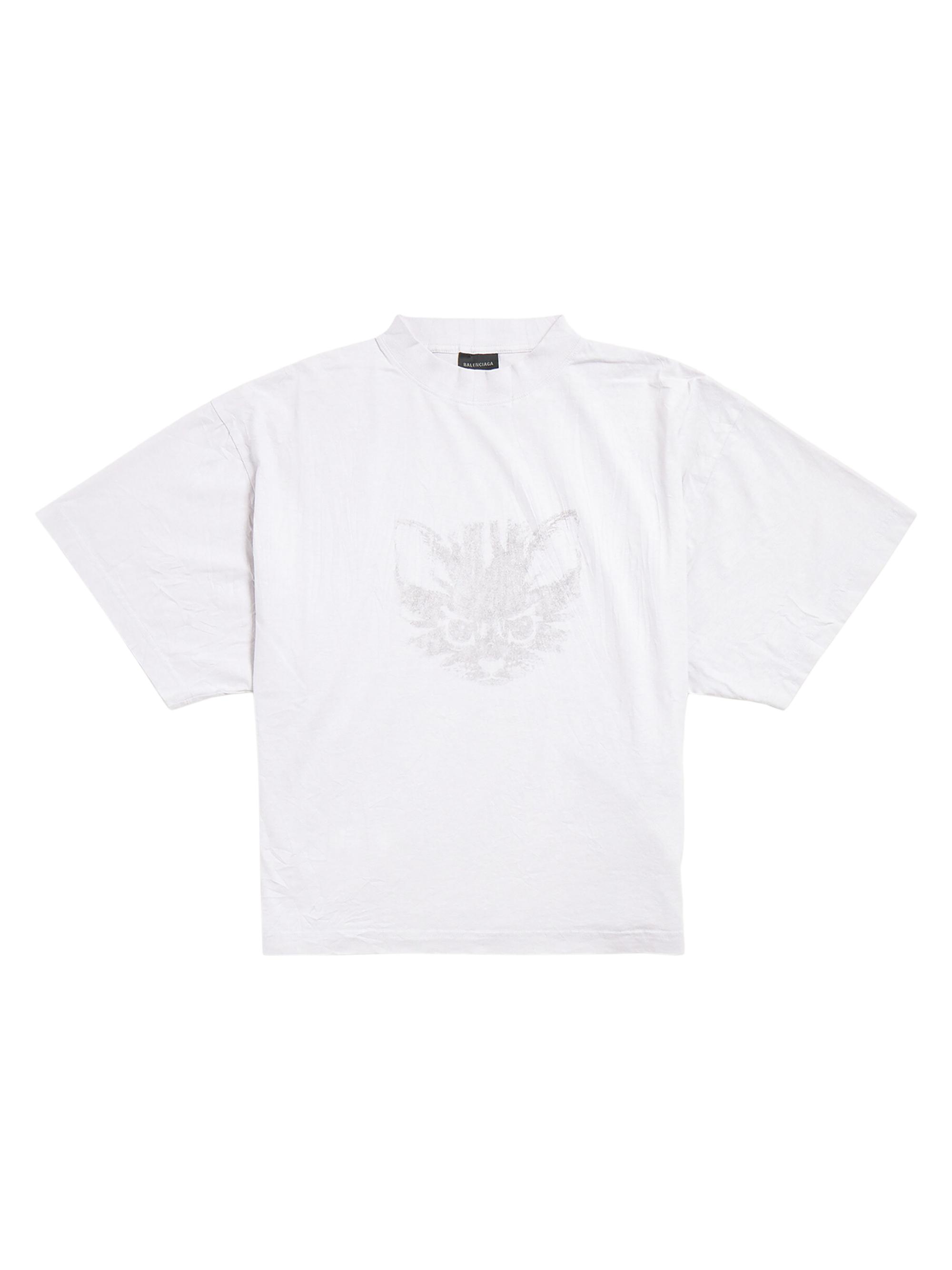 Balenciaga Women's Kittycat Cropped T-Shirt - Dirty White