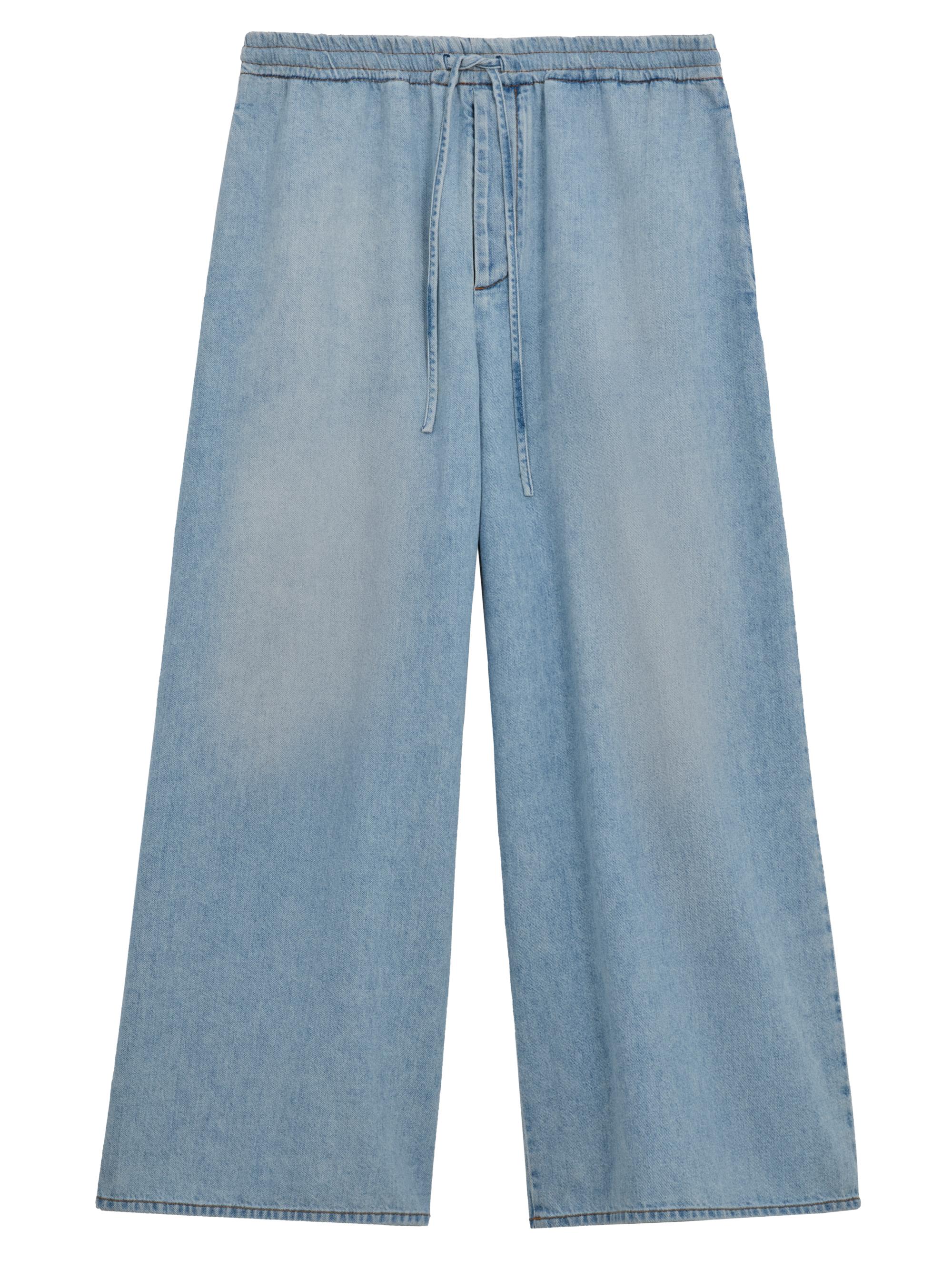 LOEWE Men's  x Paula's Ibiza Washed Denim Drawstring Pants - Washed Blue