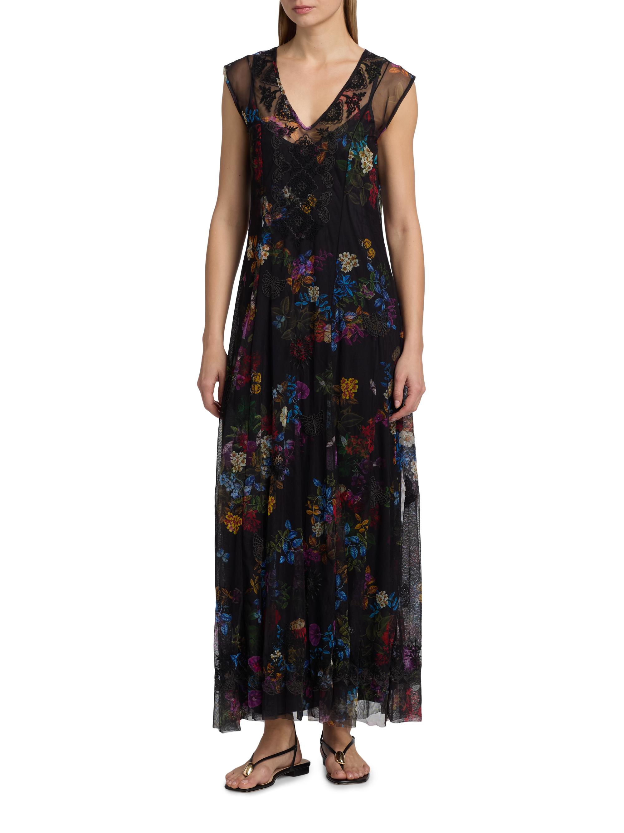 knee length dresses for ladies Johnny Was Loane Mesh Dress  The Colony Shop