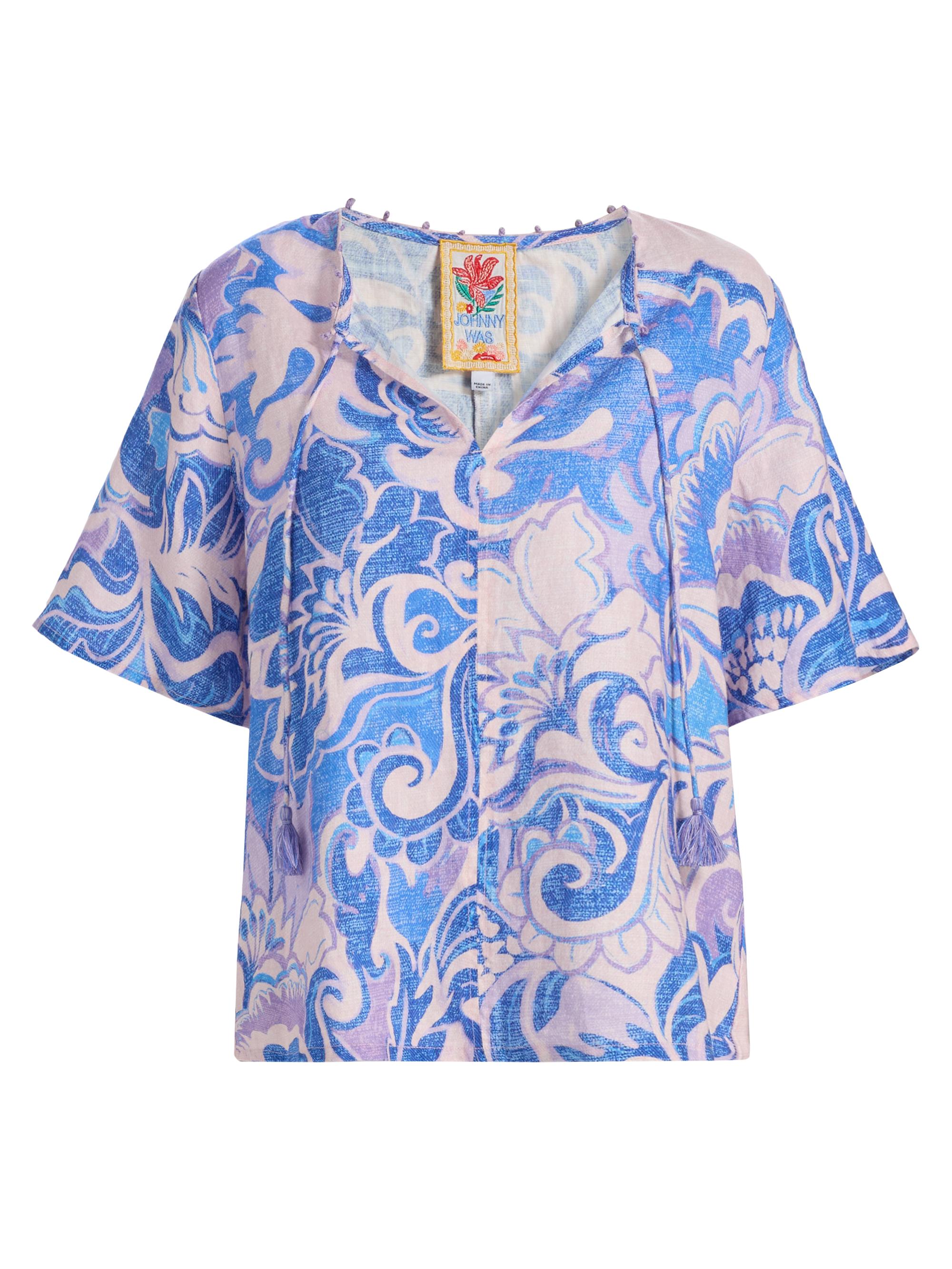 Johnny Was Women's Ravena Linen Field Blouse - Ravena