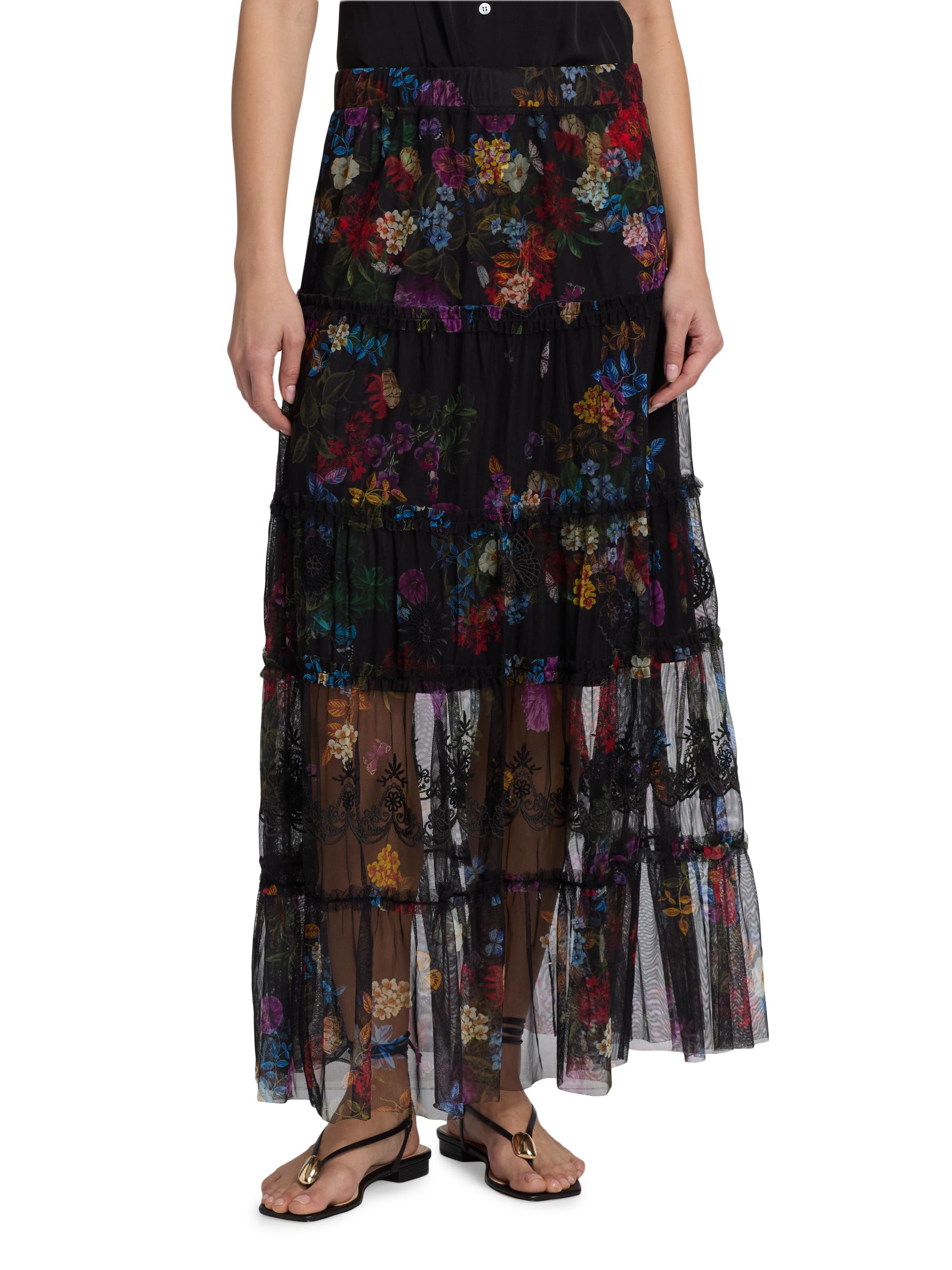 Johnny Was Mazzy Tierred Maxi Skirt | Saks Fifth Avenue