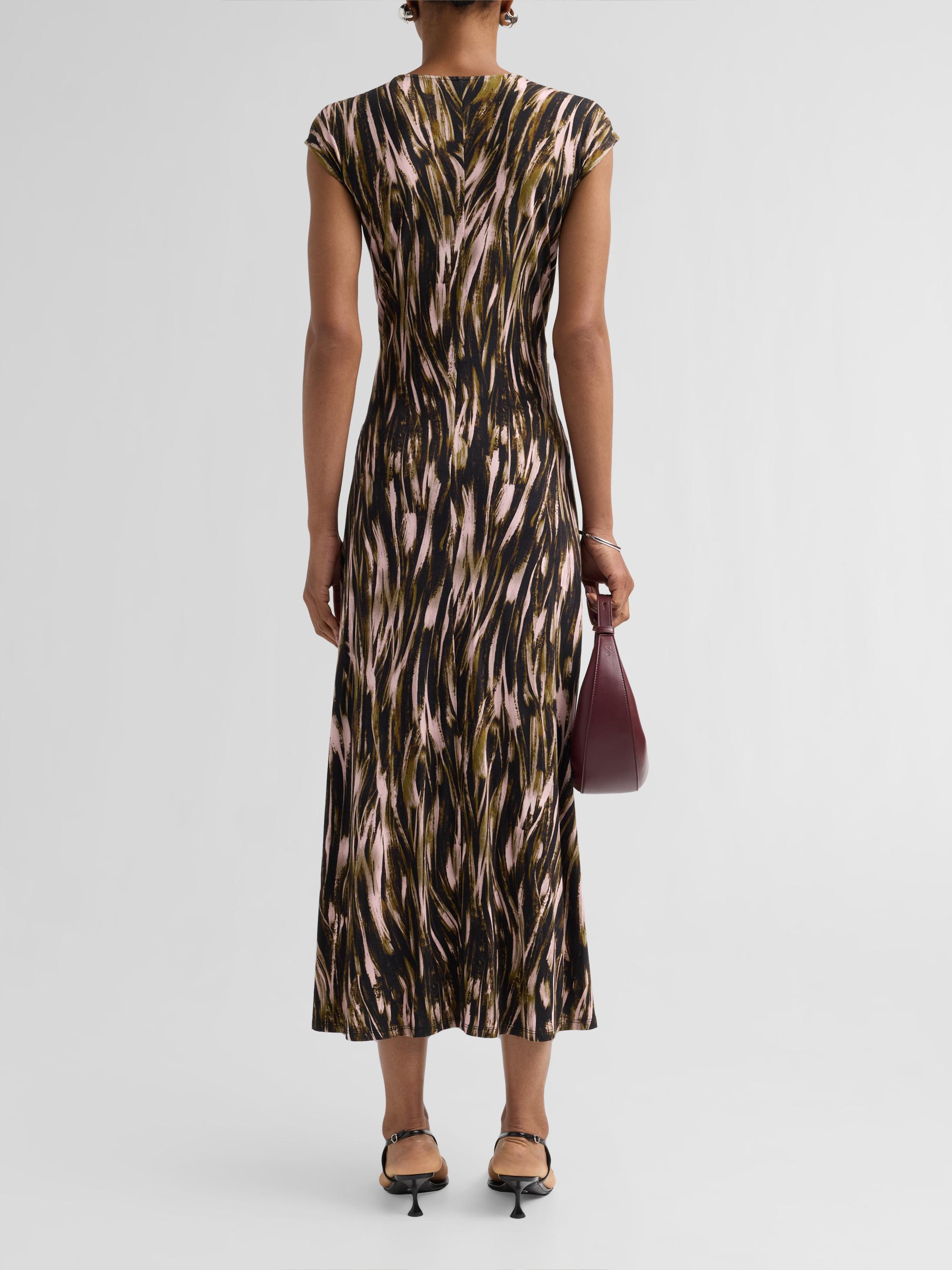 Proenza Schouler White Label Women's Miranda Printed Jersey Midi Dress - Willow Multi | Thumbnail 3