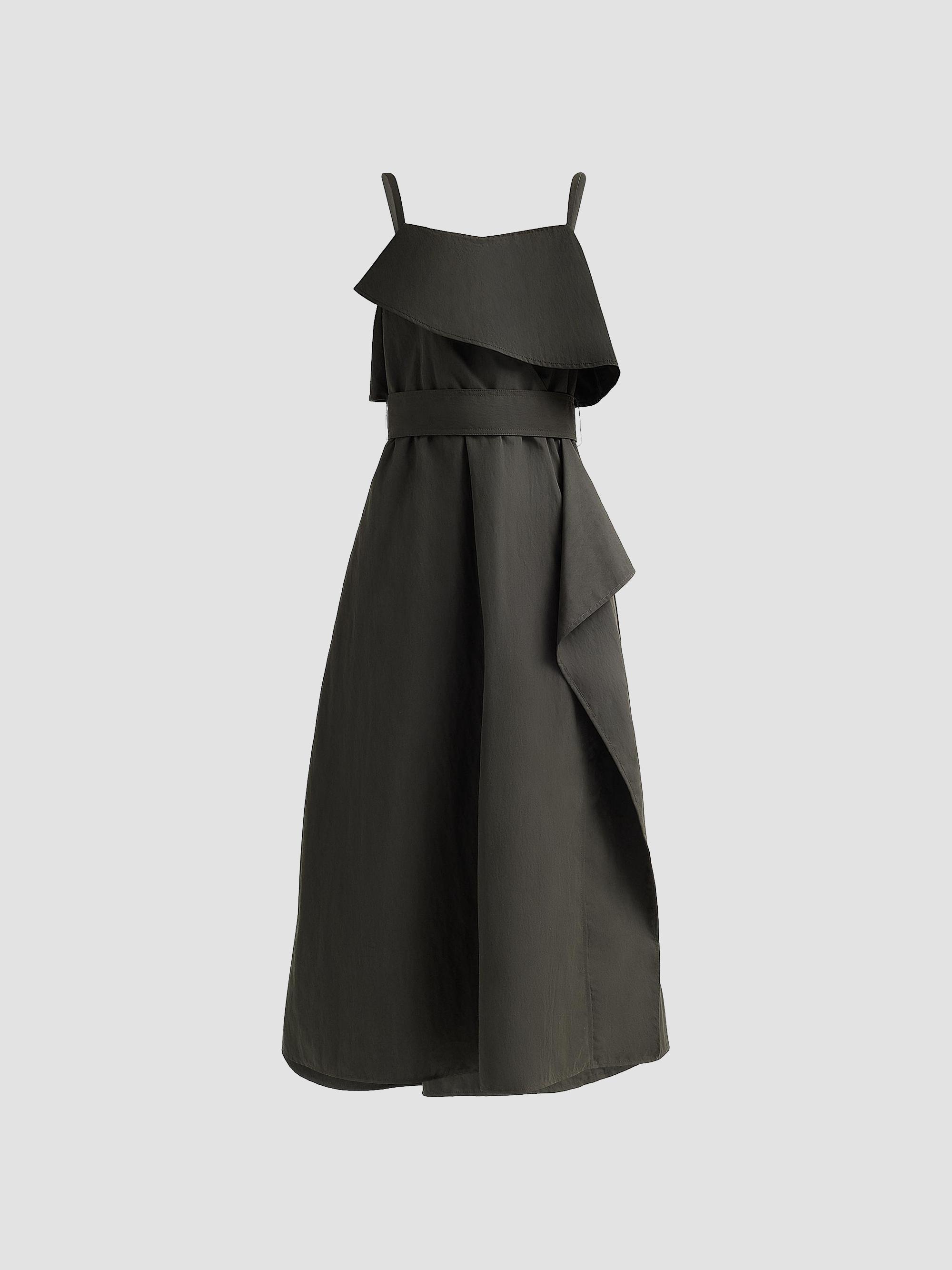 proenza schouler midi dress Proenza Schouler Women's Ciara Poplin Midi-Dress - Black