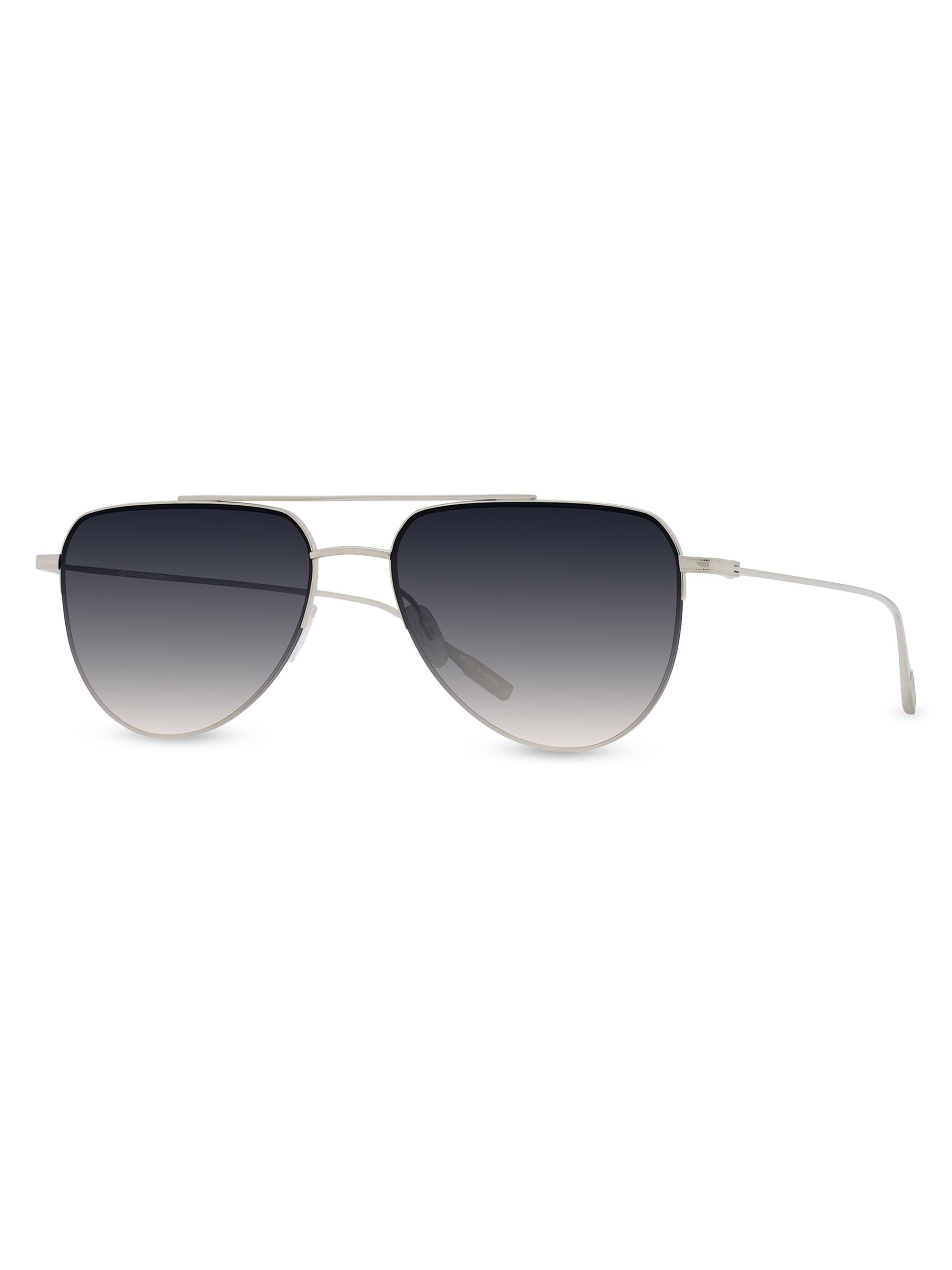 Barton Perreira Women's McNair 55MM Aviator Sunglasses - Platinum Basalt | Thumbnail 4