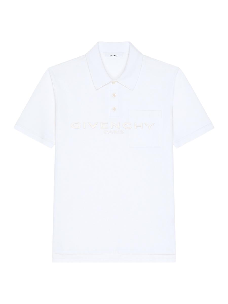 Givenchy Polo Shirt in Cotton and Silk with Paris Jacquard | Saks
