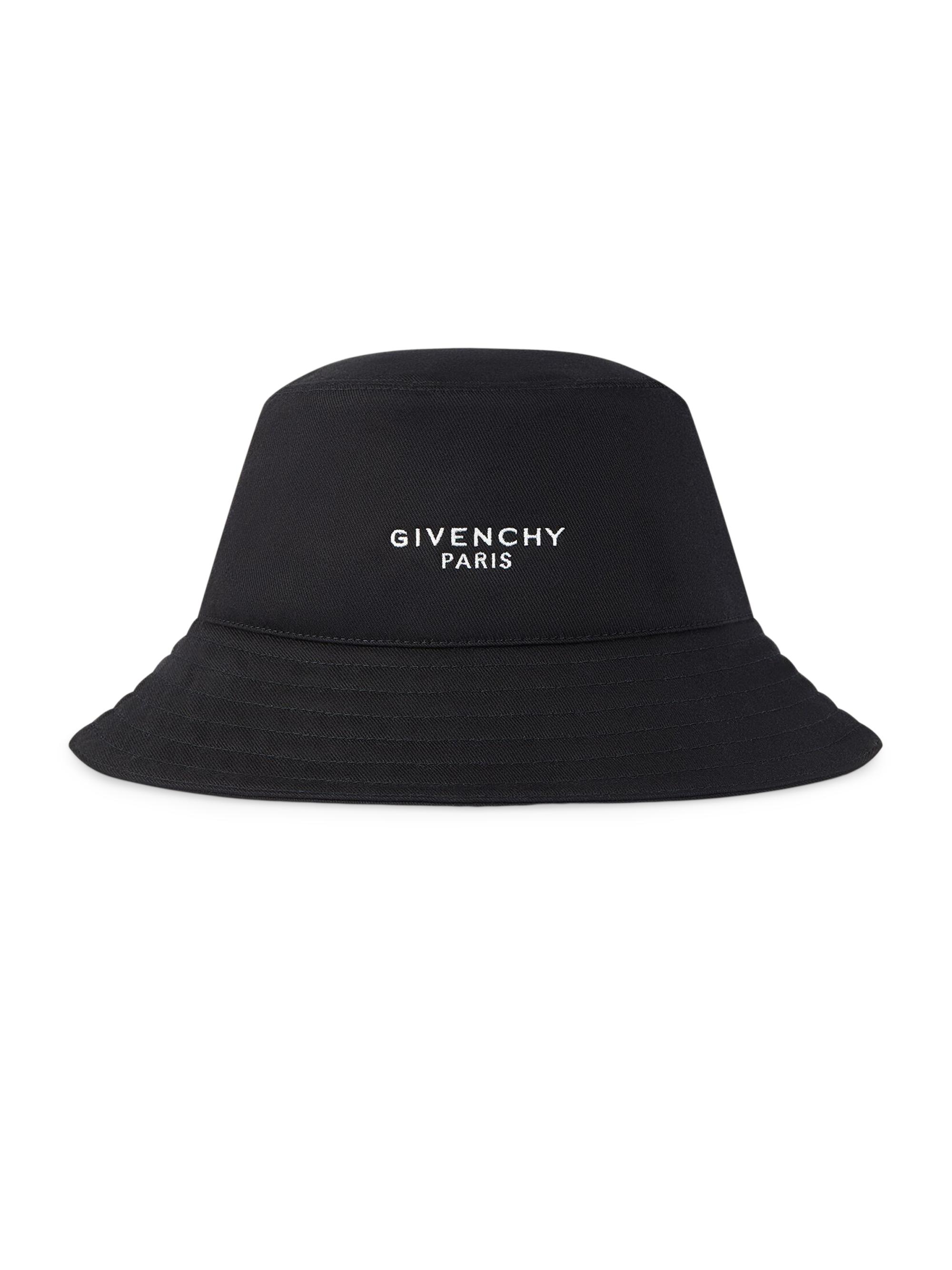 Givenchy Men's Paris Bucket Hat in Cotton - Black
