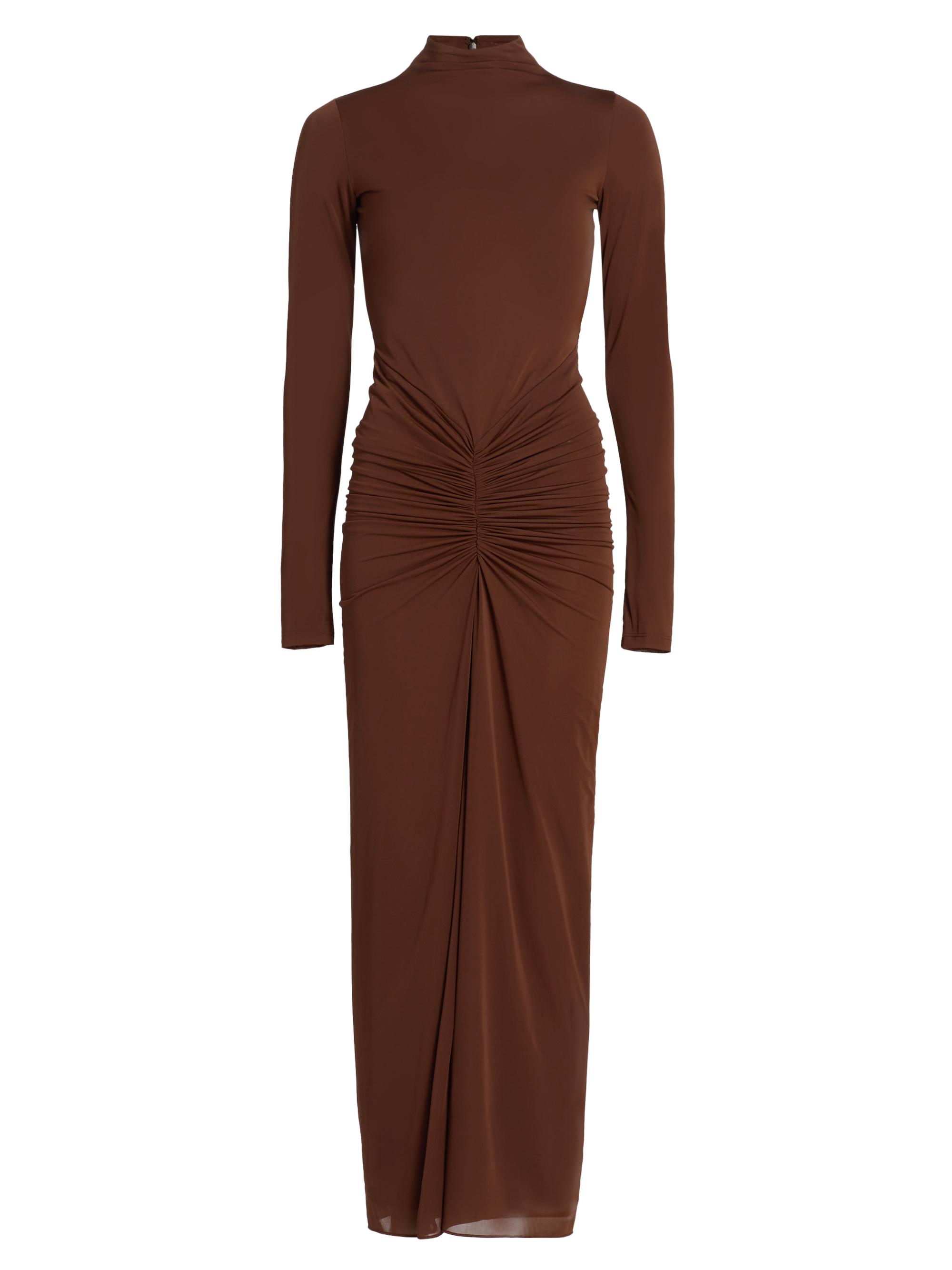 Ronny Kobo Women's Scorpio Ruched Column Maxi Dress - Brown