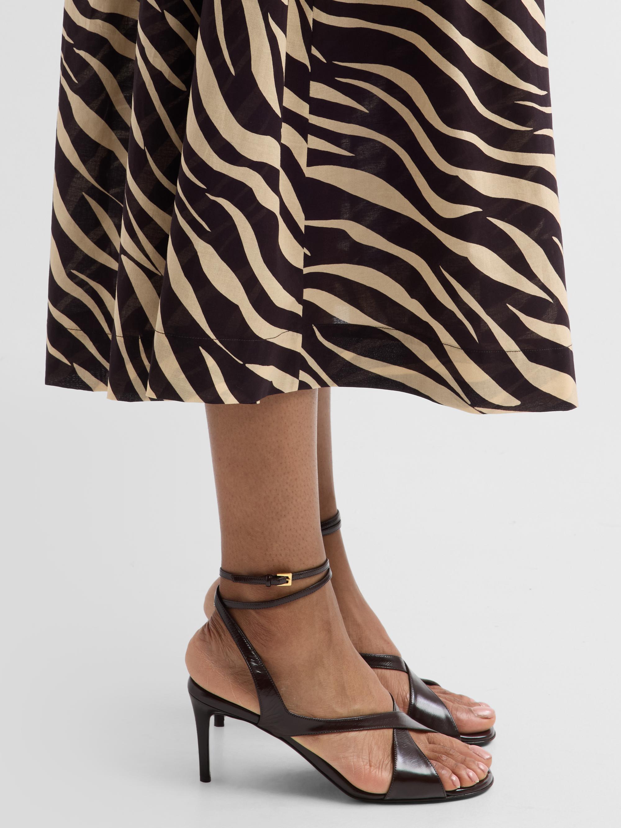 Ronny Kobo Women's Feyre Zebra-Striped Drop-Waist Skirt - Zebra | Thumbnail 5