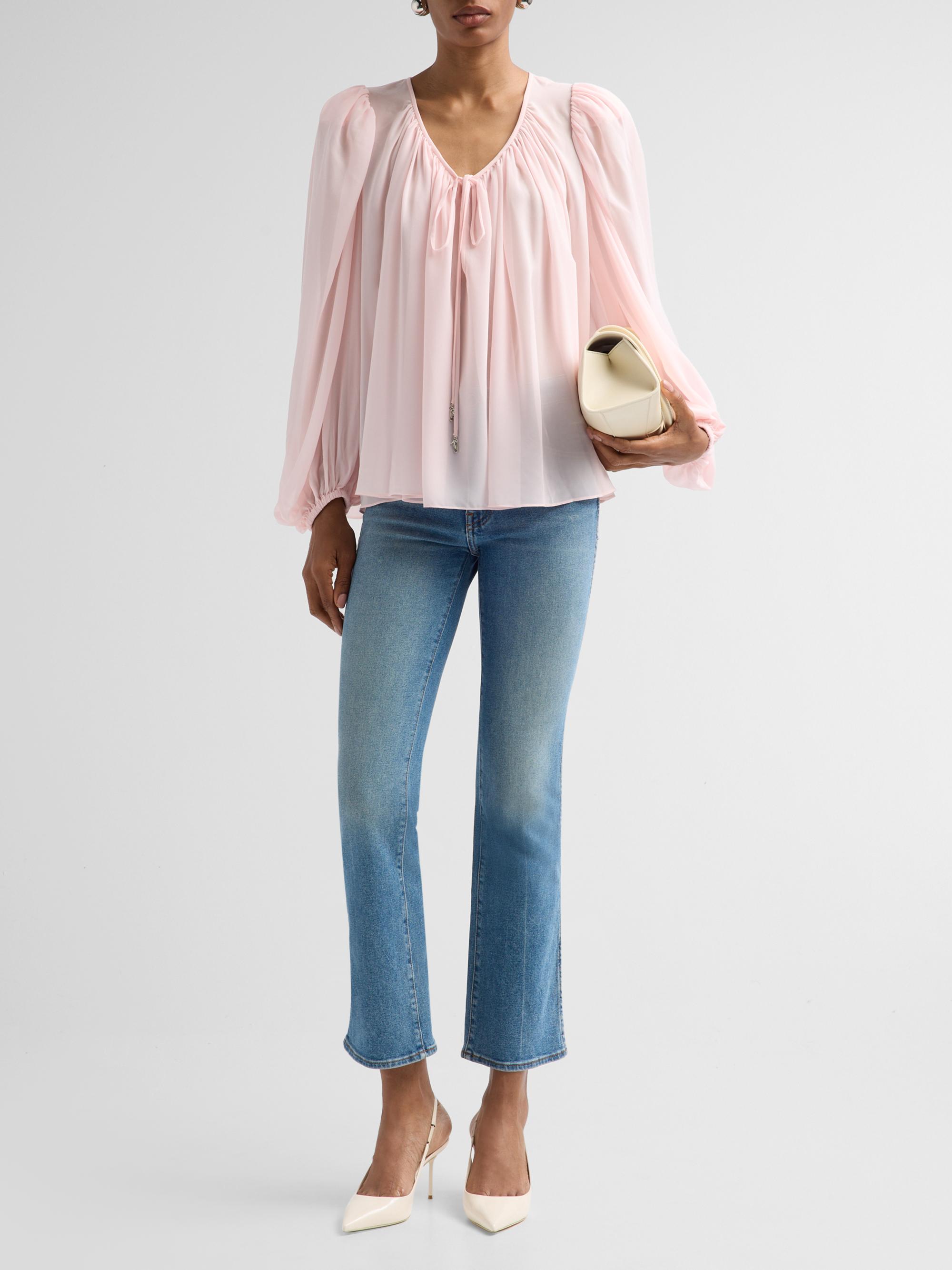 Ronny Kobo Women's Ivette Tie-Front Top - Ballet Pink | Thumbnail 2