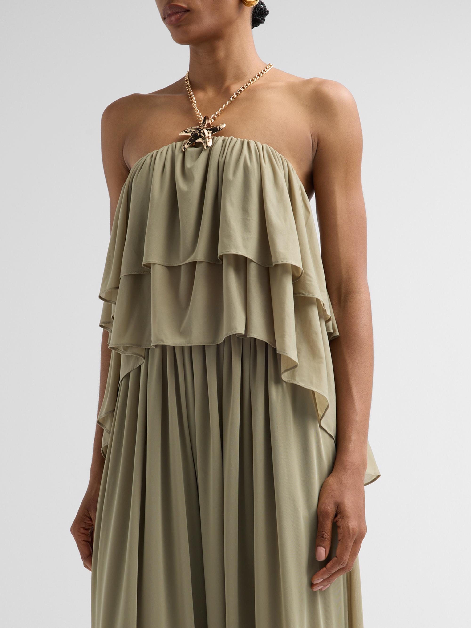 Ronny Kobo Women's Starla Tiered Halter Top - Elm | Thumbnail 4
