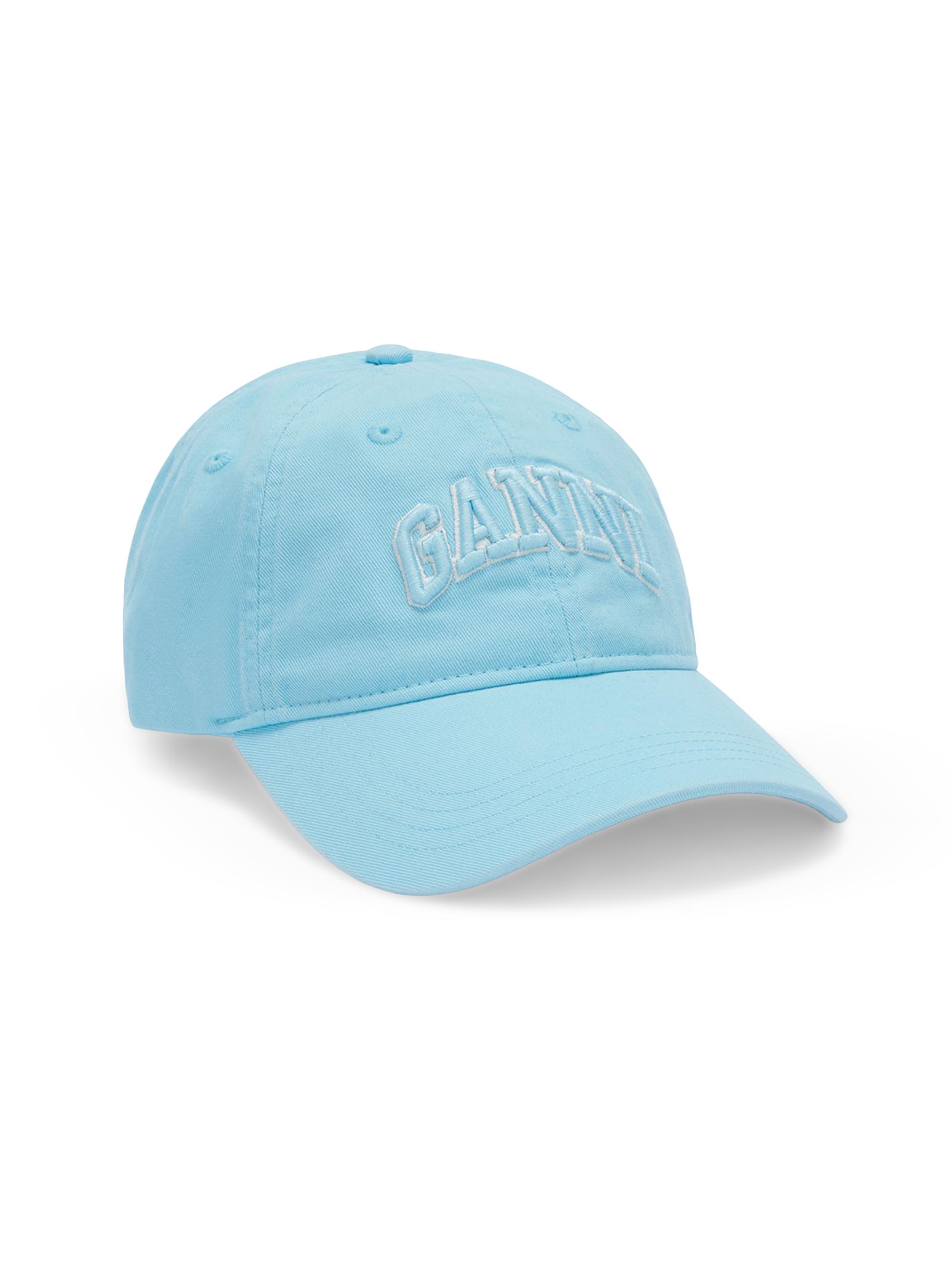 Ganni Women's Washed Cotton Cap - Iced Aqua