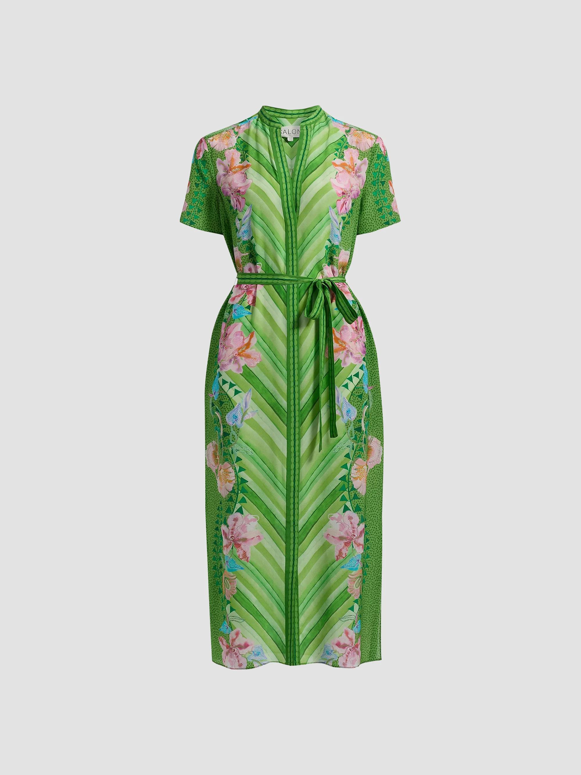 saloni bow dress green Camille Bows Velvet Minidress Camille velvet gown
