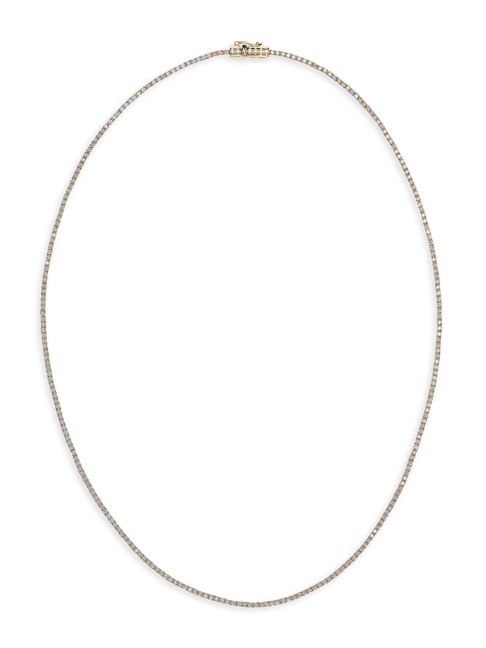 Lana Women's 14K Gold & 1.47 TCW Diamond Skinny Tennis Necklace - White Gold