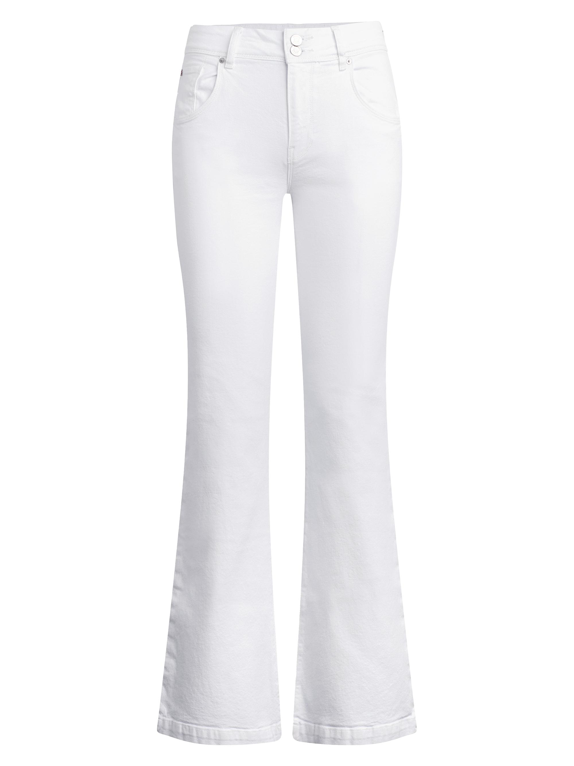 Hudson Jeans Women's Dana High-Rise Flared Jeans - White